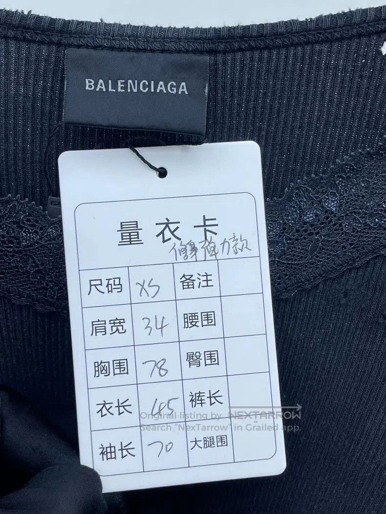 Balenciaga Balenciaga Distressed Gray Fitted Top. Size US XS / EU 42 / 0 - 6 Thumbnail