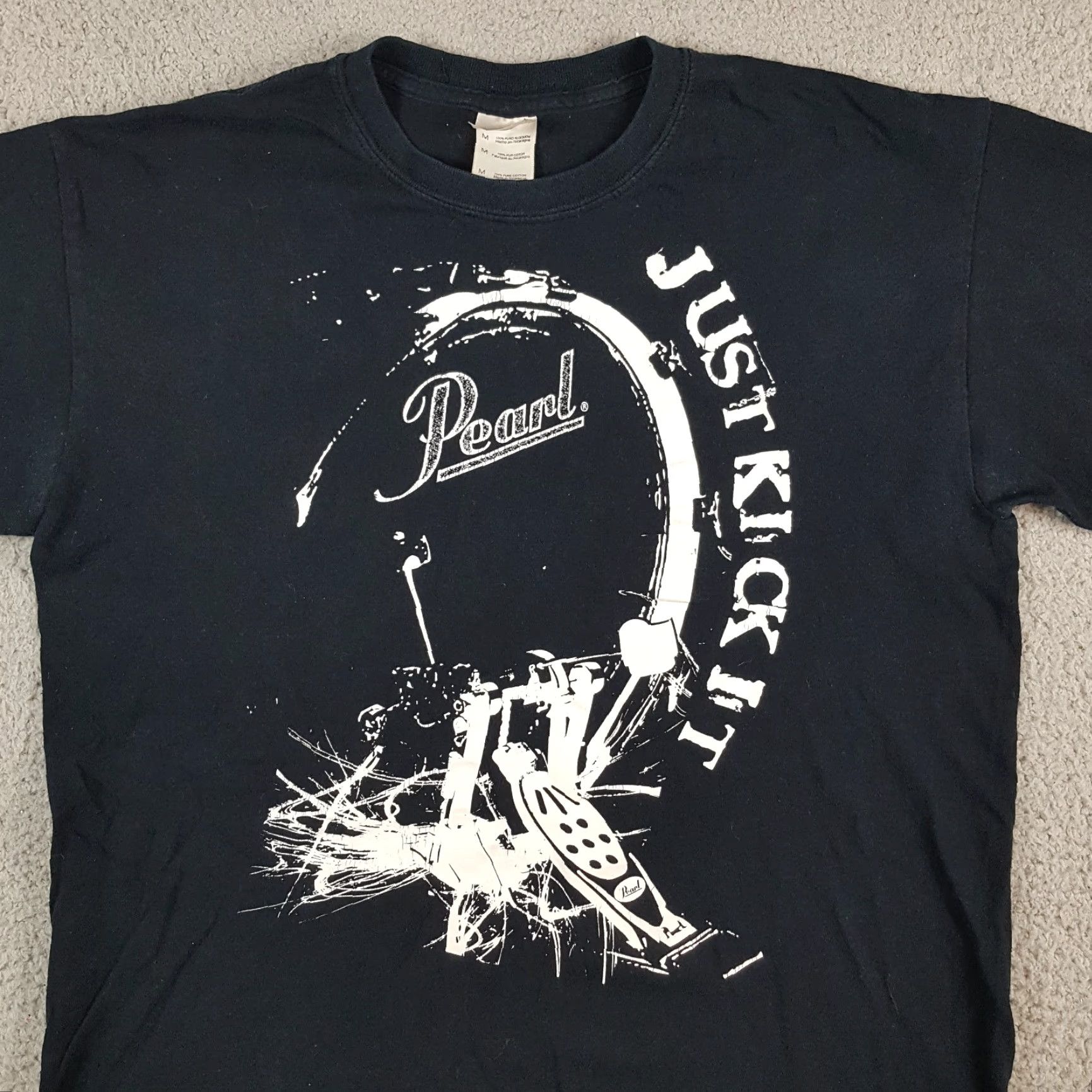 Gildan VINTAGE Just Kick It Peal Drum Drummer Black Band Tee Men's Size M Retro T Shirt Music Size US M / EU 48-50 / 2 - 2 Thumbnail