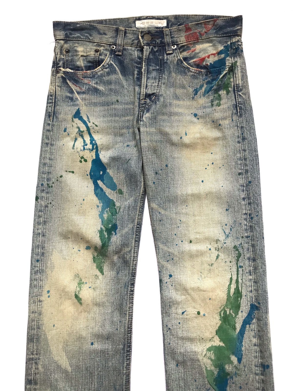 Hysteric Glamour × Japanese Brand D.M.G DOMINGO PAINTERS STYLE JEANS Size US 30 / EU 46 - 2 Thumbnail