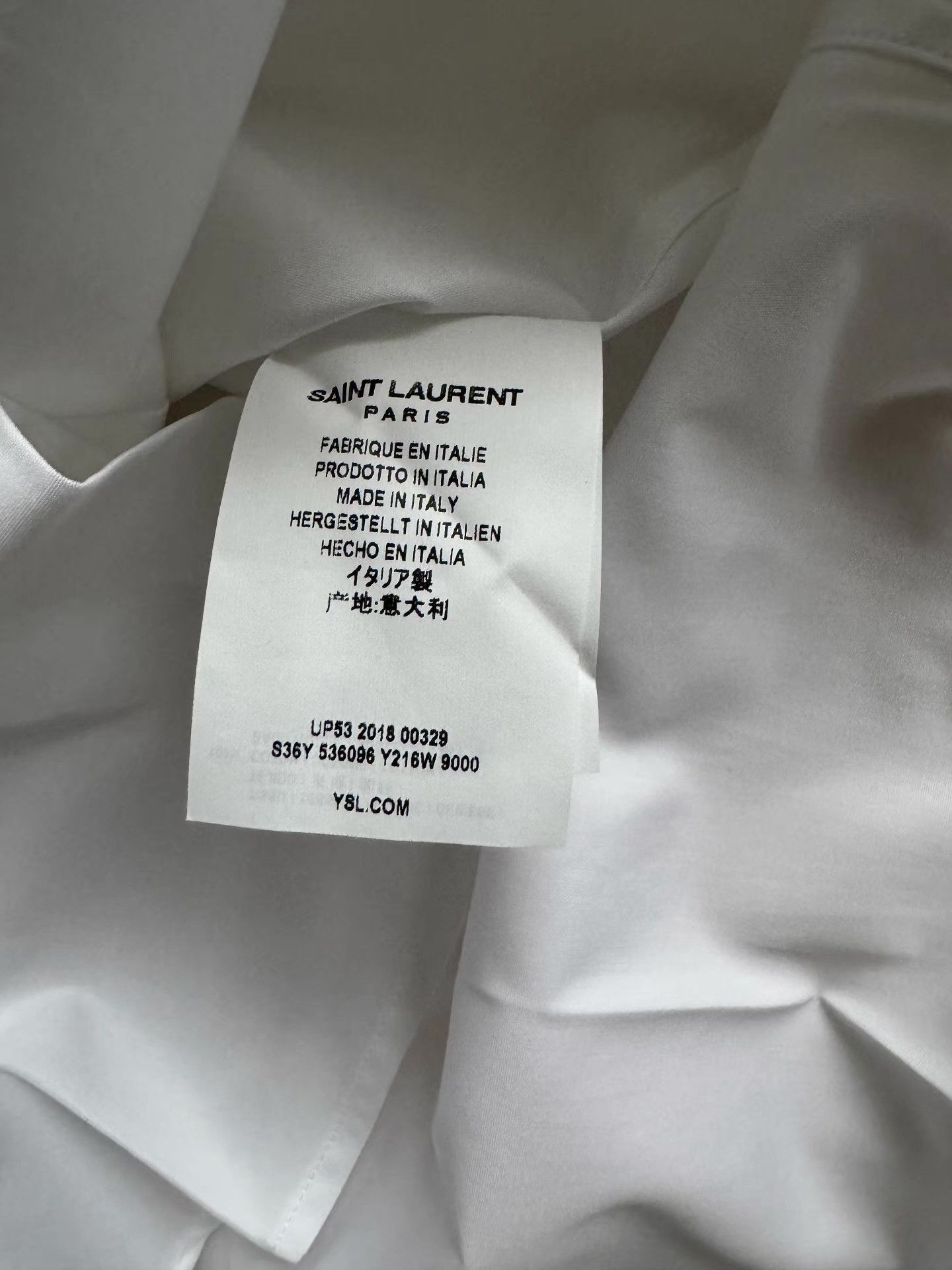 Saint Laurent Paris Saint Laurent Men's White Shirt Ｑ23 Size US M / EU 48-50 / 2 - 3 Thumbnail