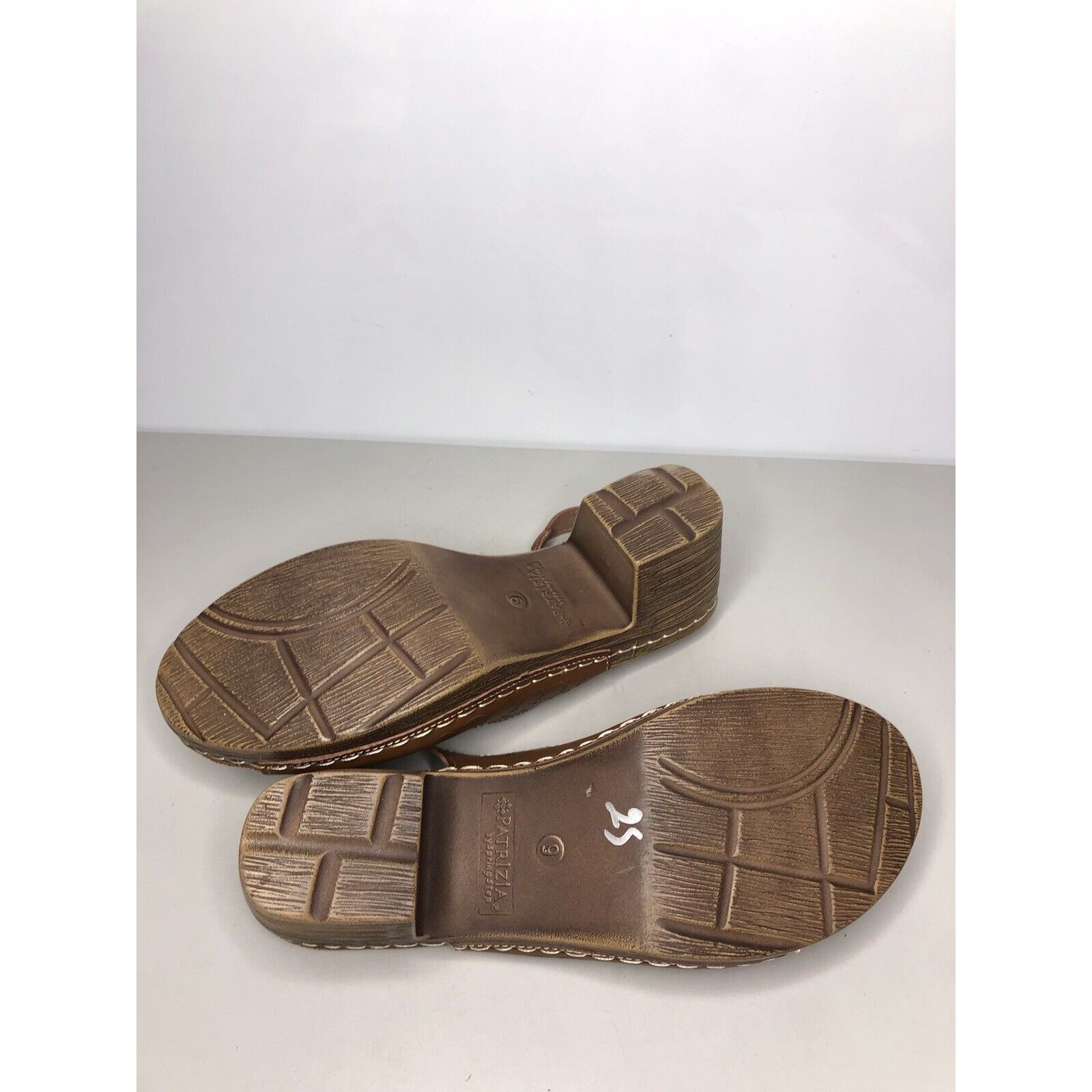 Spring Court Patrizia Spring Step Brown Leather Perforated Heel Sandals W Size US 9 / IT 39 - 6 Thumbnail