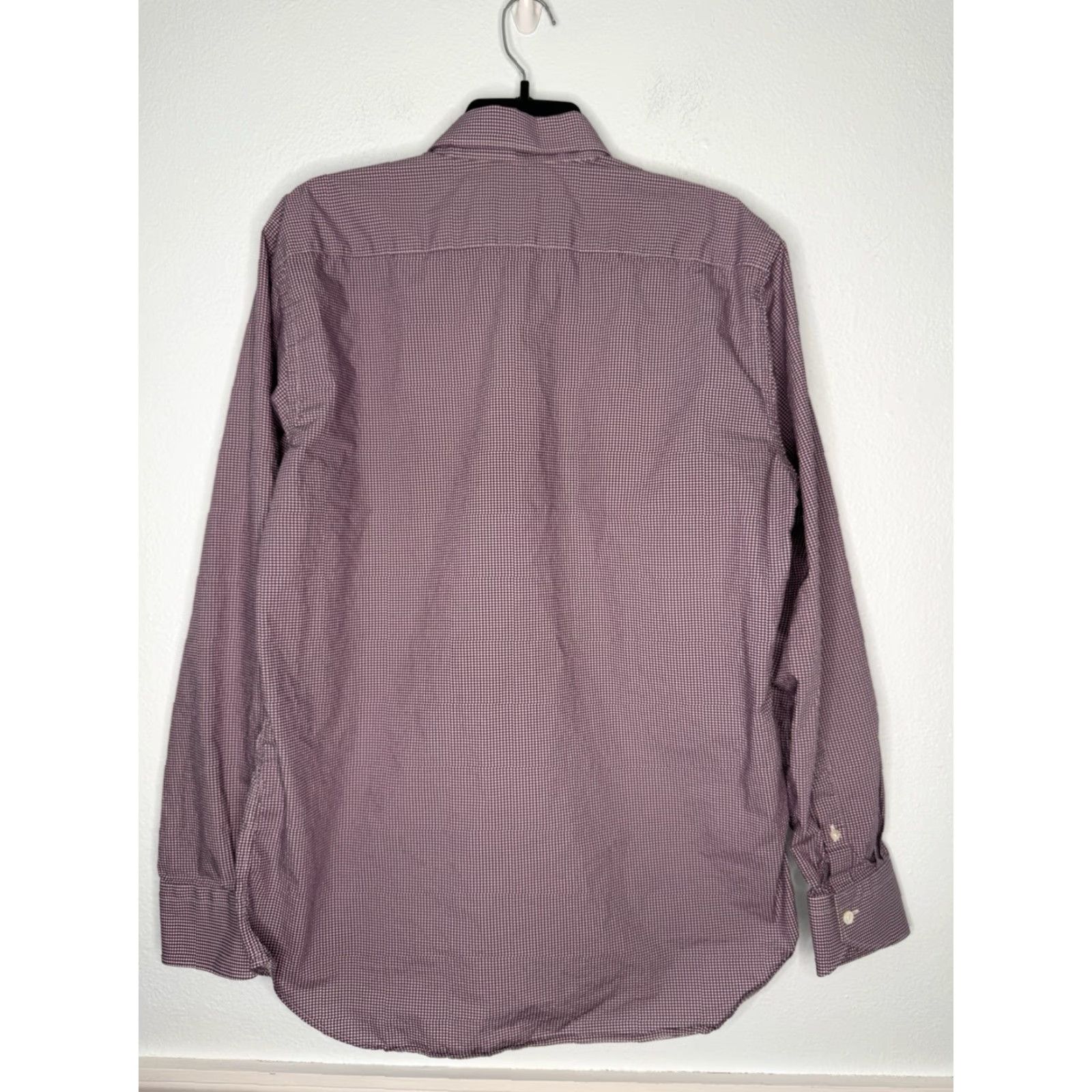 Canali VINTAGE Canali Shirt Mens 41 Purple White Button Front 16 Long Sleeve Italy Size US L / EU 52-54 / 3 - 2 Thumbnail
