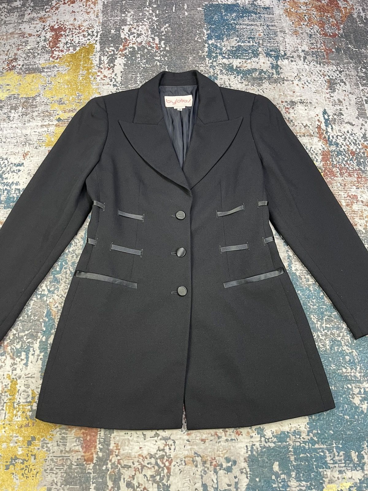 Byblos Byblos Italy Waist Ribbon Avant Garde Power Blazer Size S / US 4 / IT 40 - 3 Thumbnail