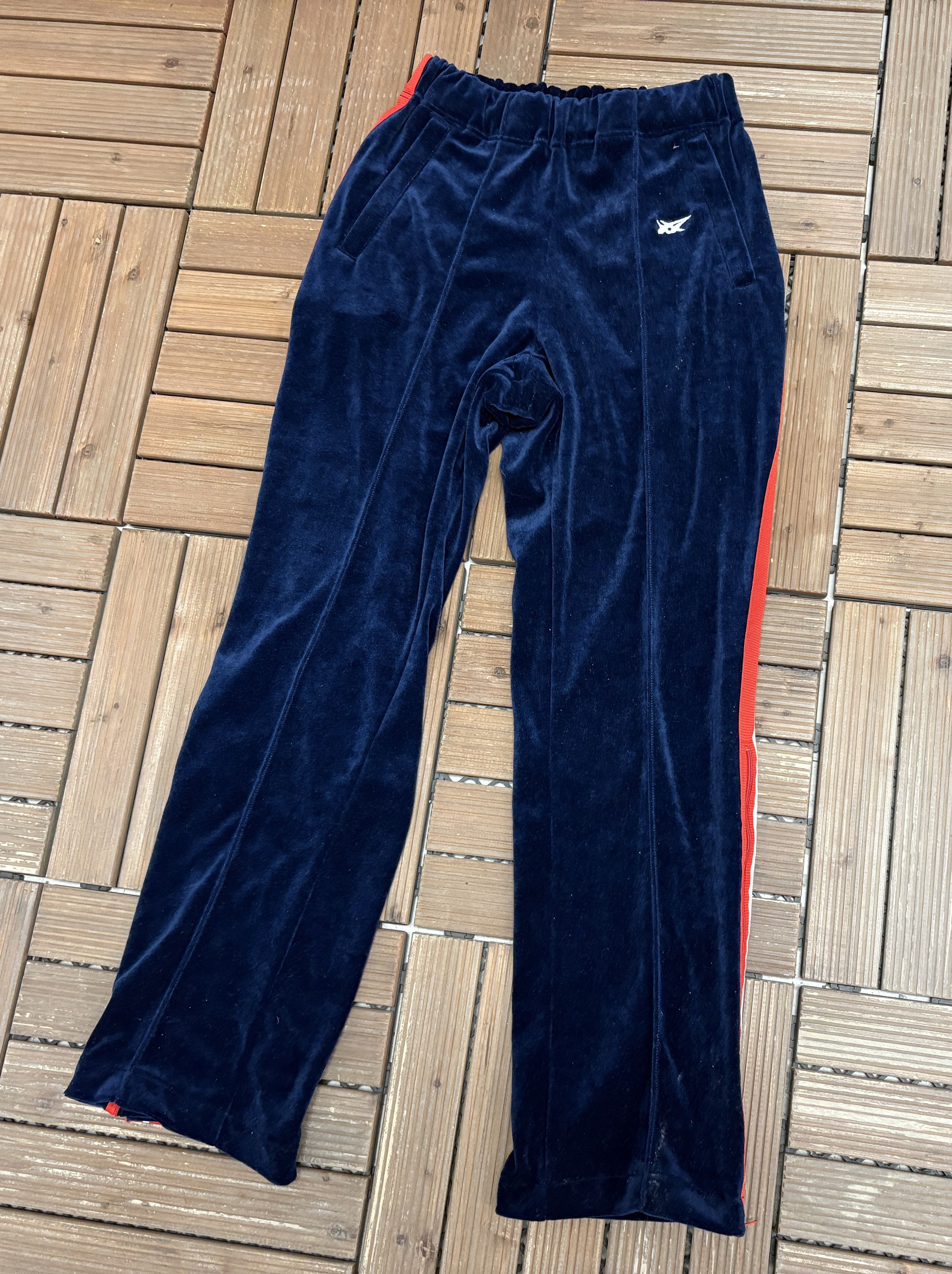 Asics × Vintage Asics Embroidered Logo Vintage Velour Blue Sweat Pants Size US 26 / EU 42 - 4 Thumbnail