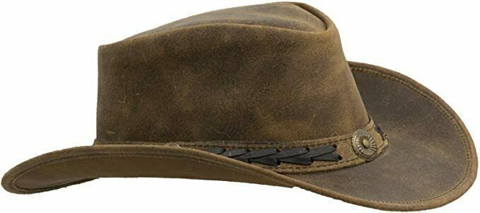 Other Australian Unisex Western Cowboy Style Tan Crazy Hat Size 26 - 3 Thumbnail