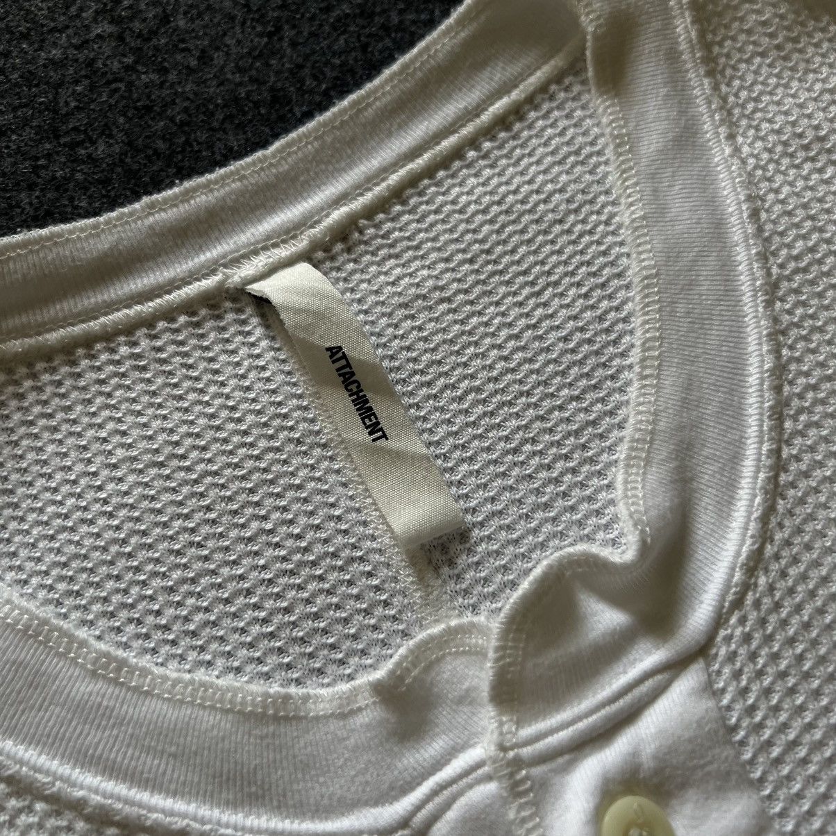 Attachment ATTACHMENT Waffle Henley Long Sleeve Size US L / EU 52-54 / 3 - 3 Thumbnail