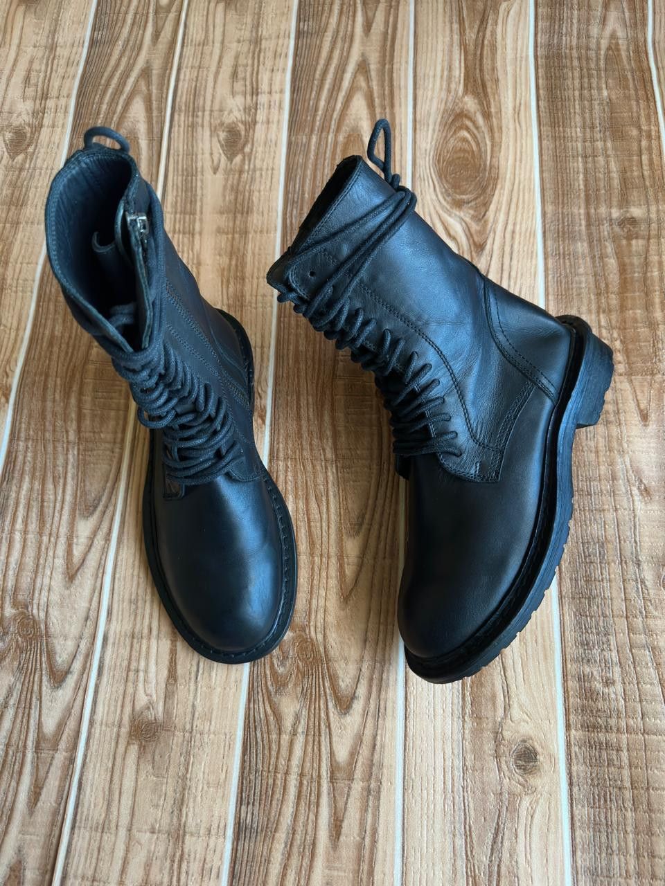 Ann Demeulemeester Ann Demeulemeester Lace Up Combat Leather Boots Size US 5 / IT 35 - 8 Thumbnail