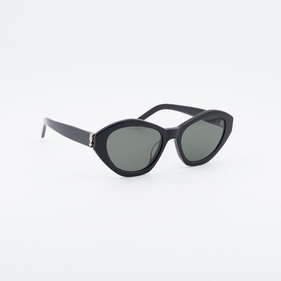 Saint Laurent Paris Saint Laurent SLM60 006 Sunglasses Black Cat Eye Frame, Grey Size ONE SIZE - 4 Thumbnail