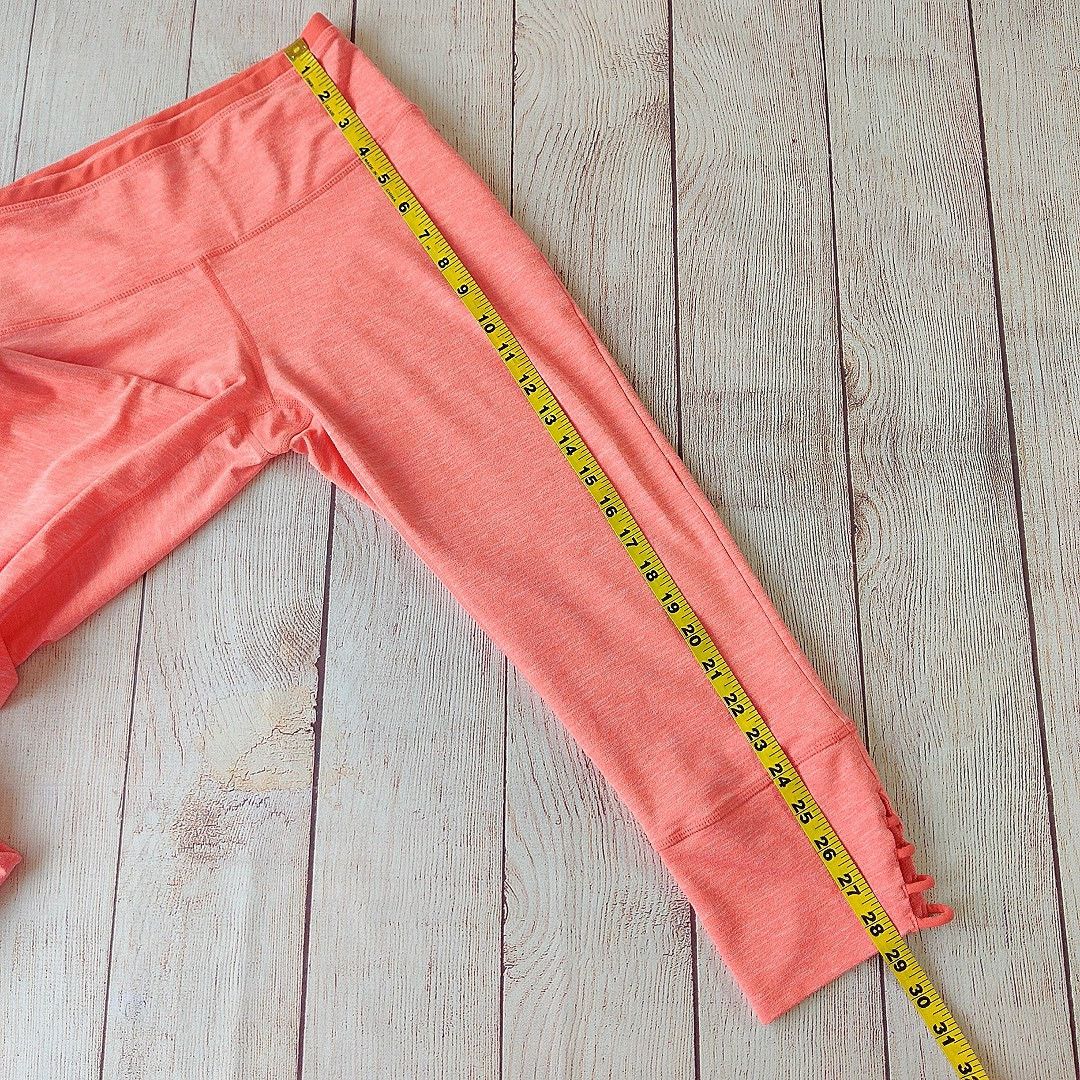 Prana Tori Activewear Capri Pants Coral Orange Cropped Leggings Size 30" / US 8 / IT 44 - 8 Thumbnail
