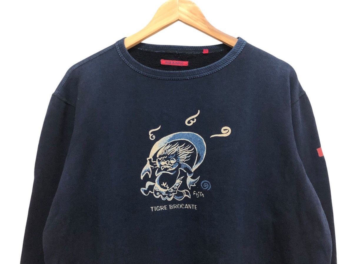 Indigo × Japanese Brand × TIGRE BROCANTE BEAUTY 🇯🇵 MADE IN INDIGO FUJIN TIGRE BROCANTE SWEATSHIRT Size US S / EU 44-46 / 1 - 3 Thumbnail