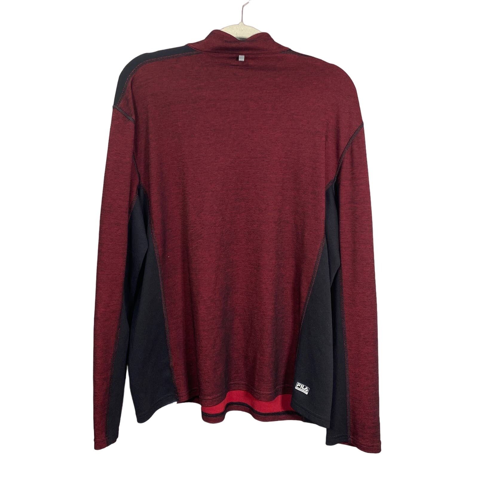 Fila FILA Sport 1/4 Zip Pullover Shirt SZ LG Mock Long Sleeve Size US L / EU 52-54 / 3 - 2 Thumbnail