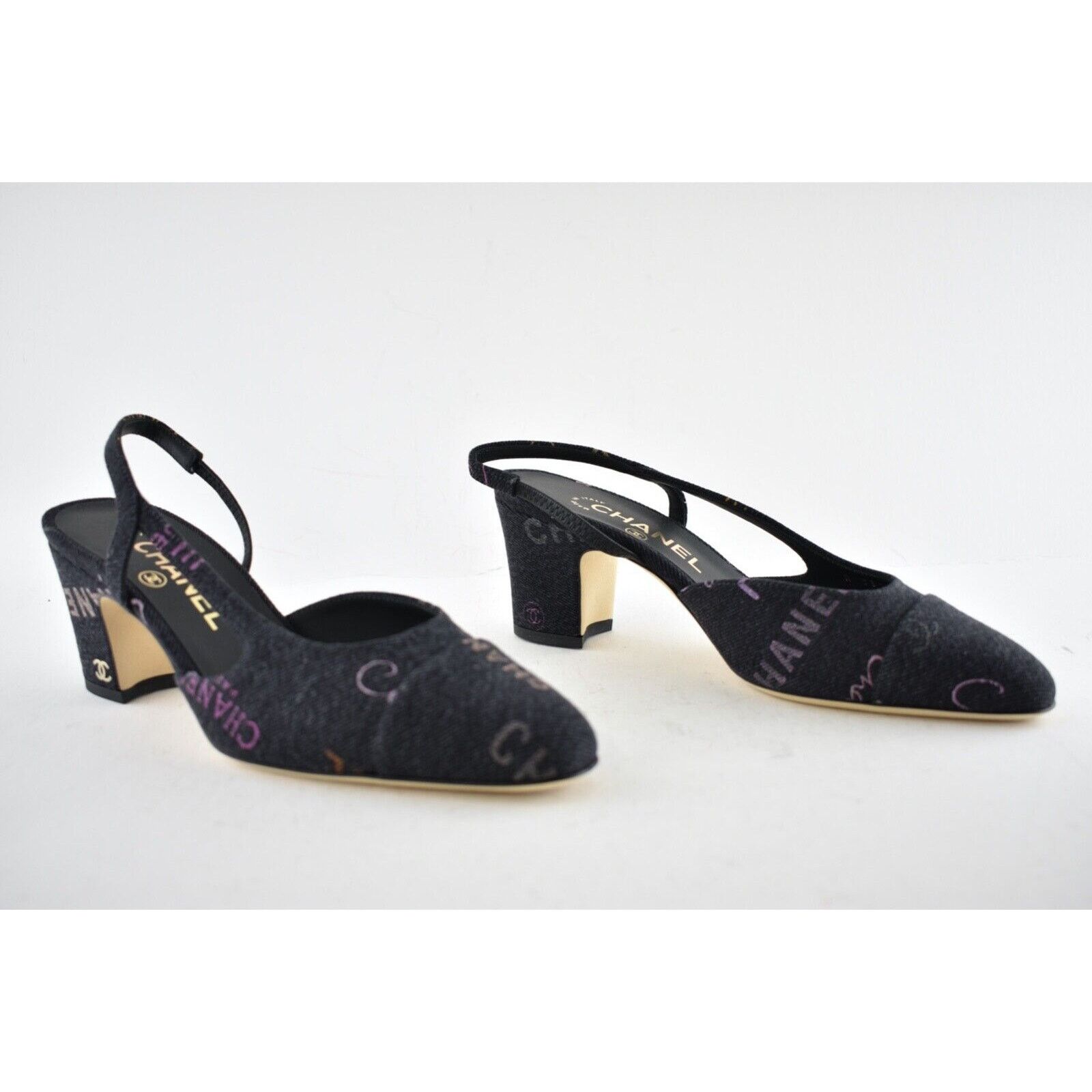 Chanel 22P Mademoiselle Coco Sling Slingback Sandal Heel 40.5 Size US 10.5 / IT 40.5 - 4 Thumbnail