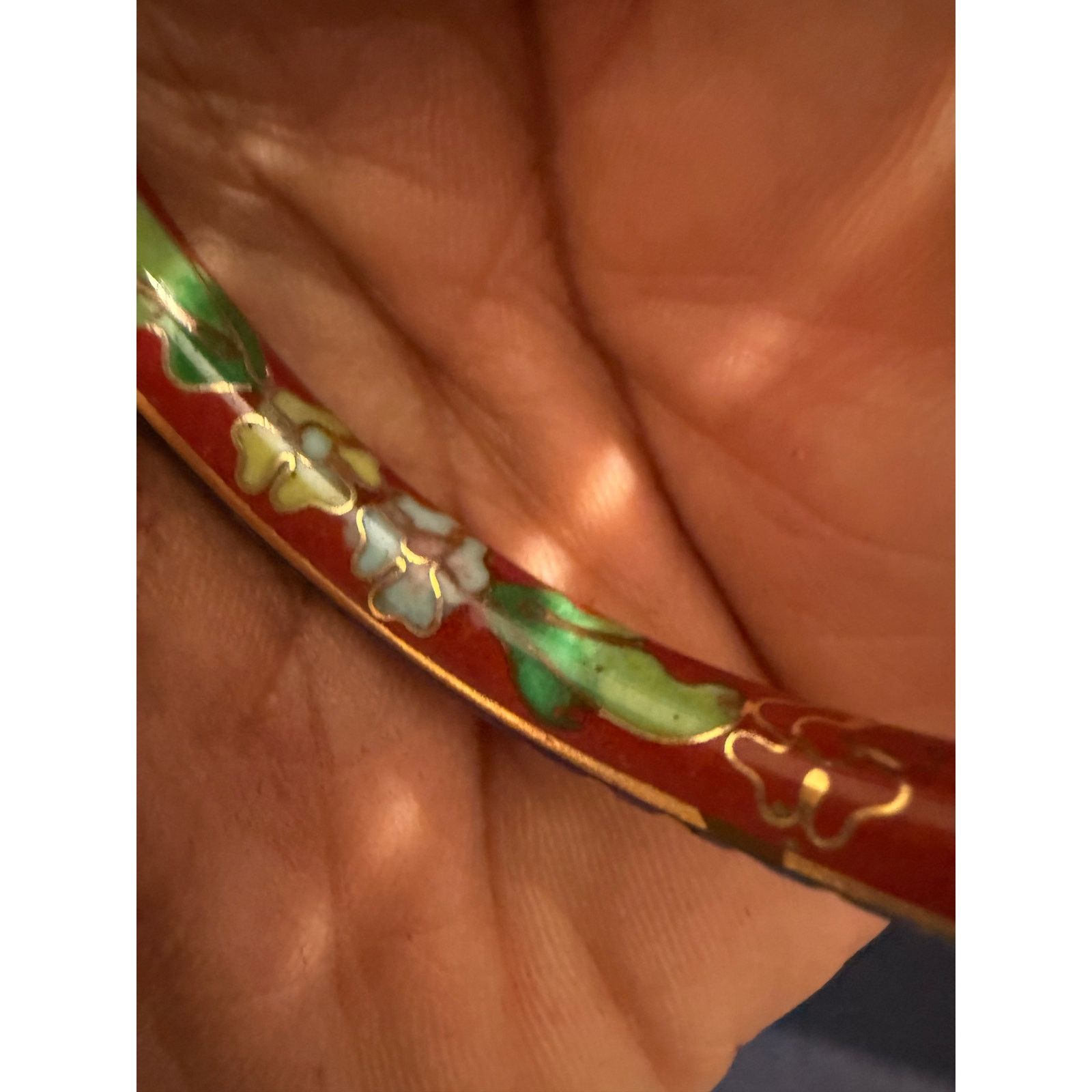 Other Vintage Cloisonné Hinged Bangle Bracelet Size ONE SIZE - 8 Thumbnail