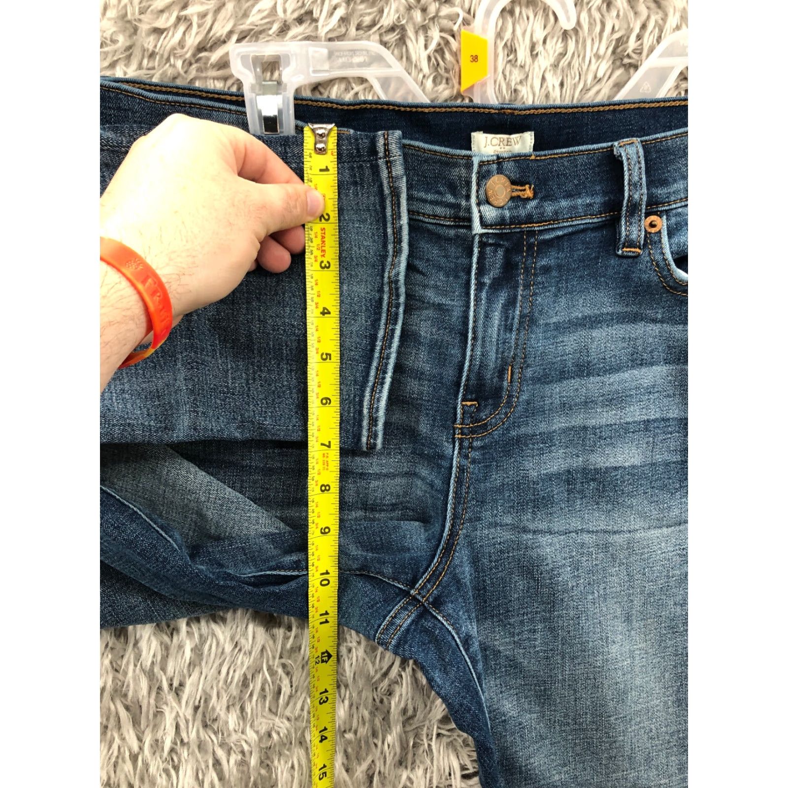 J.Crew J.CREW Jeans 28 Womens Mid Rise Dark Wash Blue Denim Stretch Skinny Regular Women’s Size 28 Denim Jeans Size 28" / US 6 / IT 42 - 4 Thumbnail
