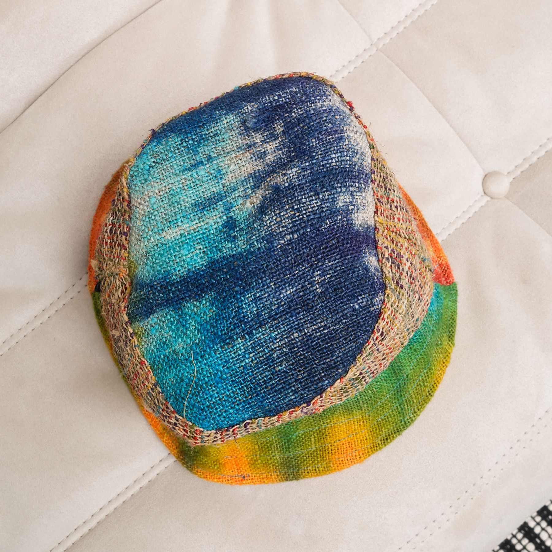 Vintage VTG Kathmandu hemp Tie-Dye Hat Stash Pocket Made In Napal Size ONE SIZE - 3 Thumbnail