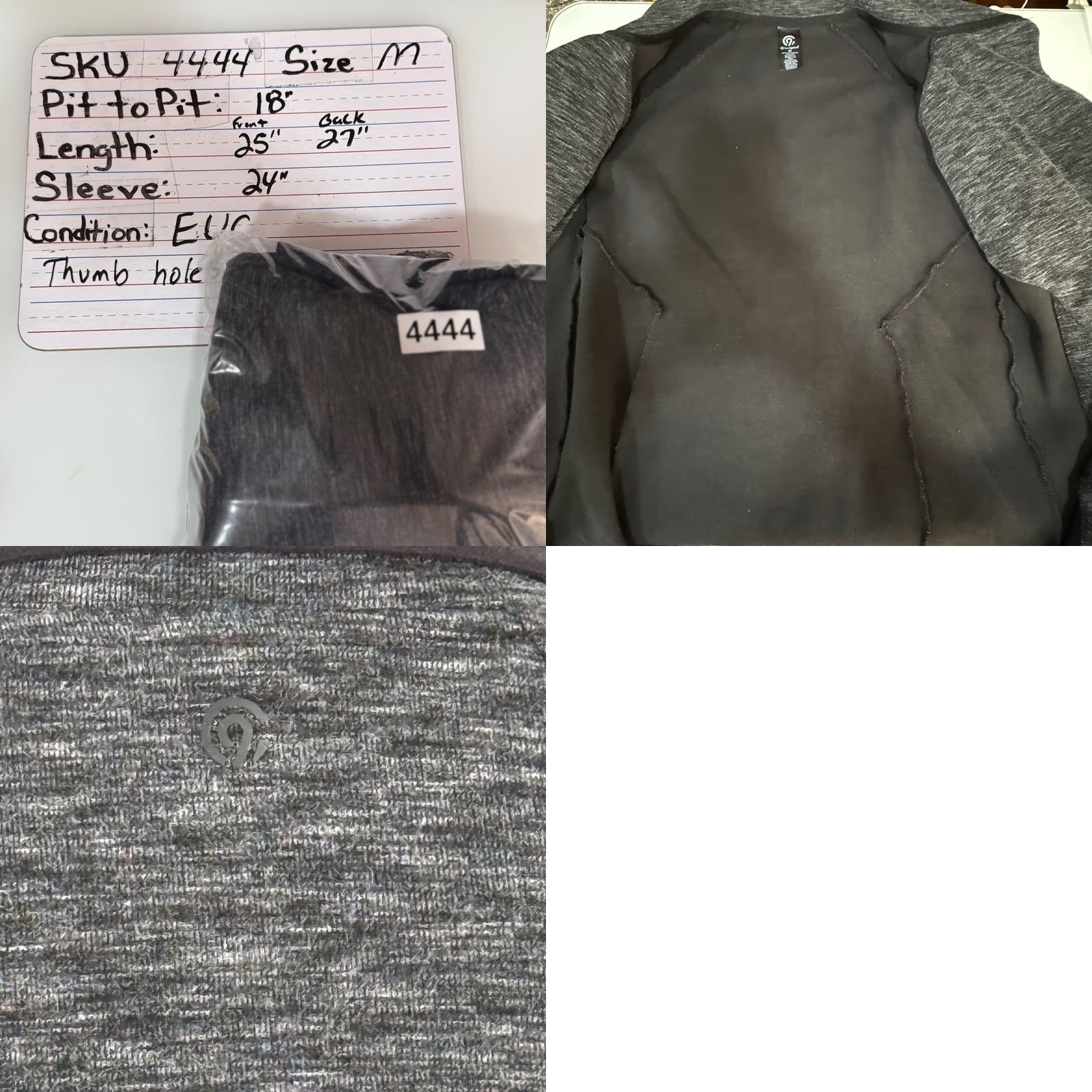 Champion Champion C9 Women M Grey Full Zip Jacket Asymmetrical Funnel Scuba Neck Victory Fleece Size M / US 6-8 / IT 42-44 - 8 Thumbnail