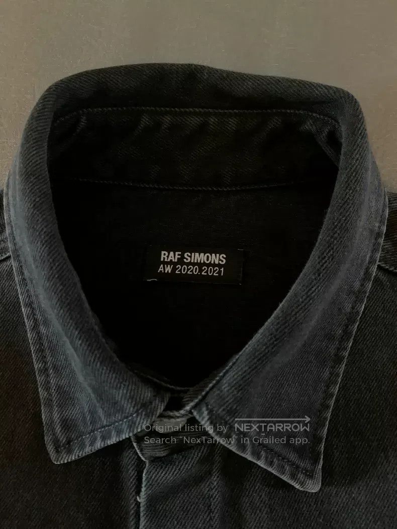 Raf Simons Raf Simons 20AW washed leather brand black denim jacket Size US L / EU 52-54 / 3 - 5 Thumbnail