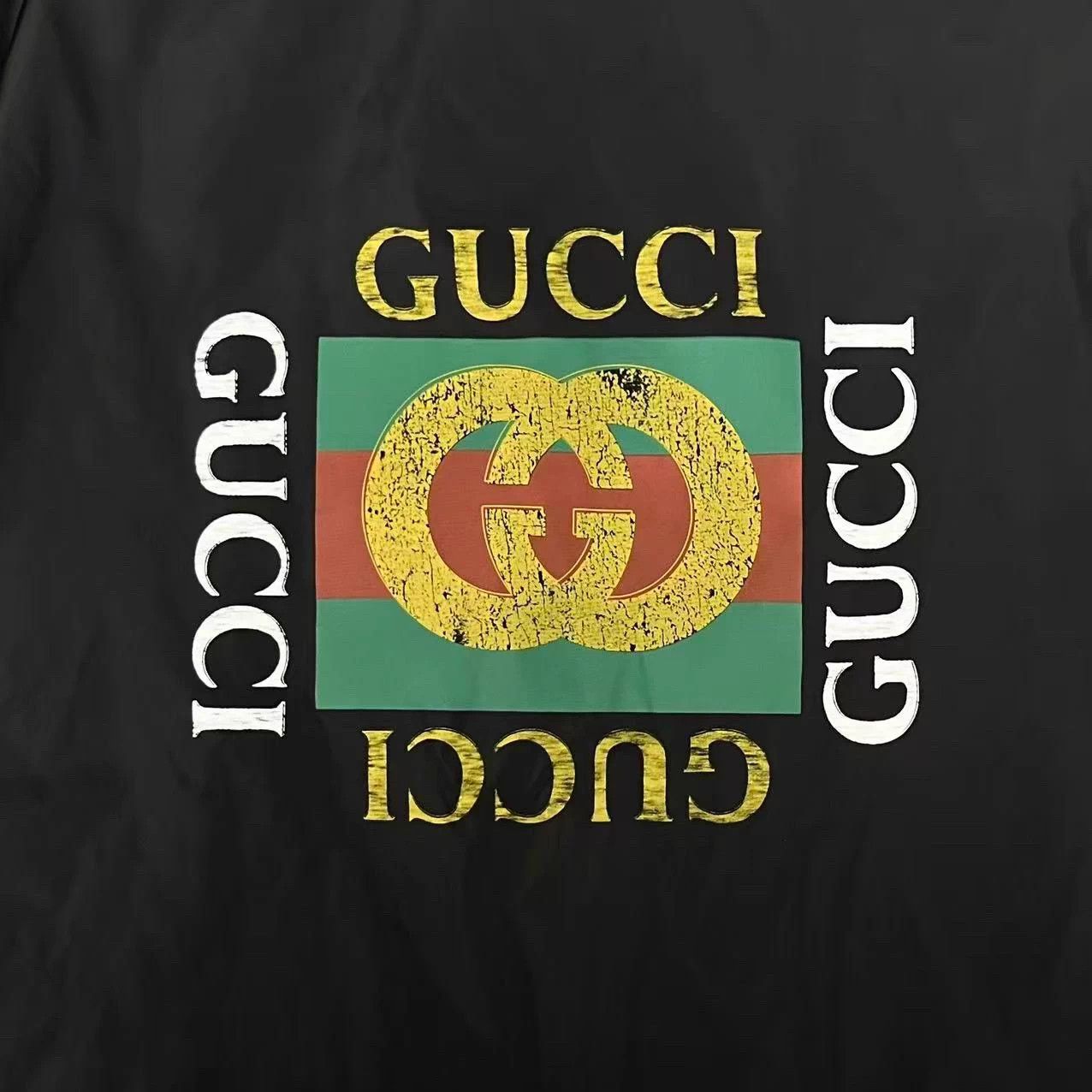 Gucci Gucci Black Nylon Distressed Double G Block Unisex Jacket Size US S / EU 44-46 / 1 - 5 Thumbnail