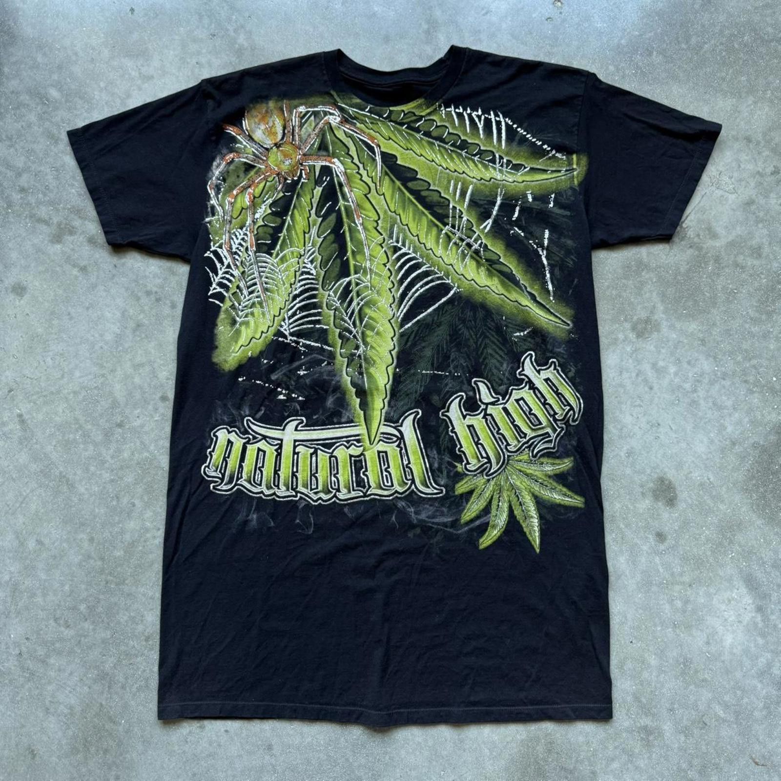 Other Weed & Spider “Natural High” Y2K Graphic T-shirt Size US XL / EU 56 / 4 - 1 Thumbnail
