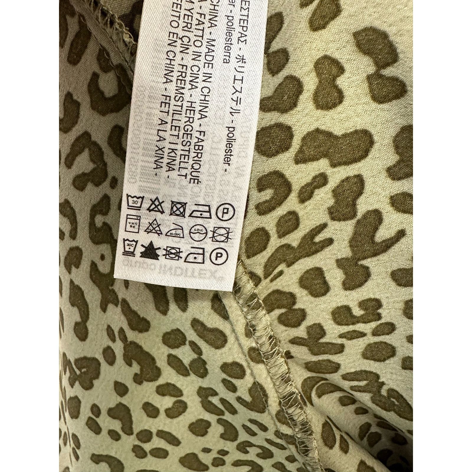 Zara Zara green animal print summer mini dress size small Size S / US 4 / IT 40 - 5 Thumbnail
