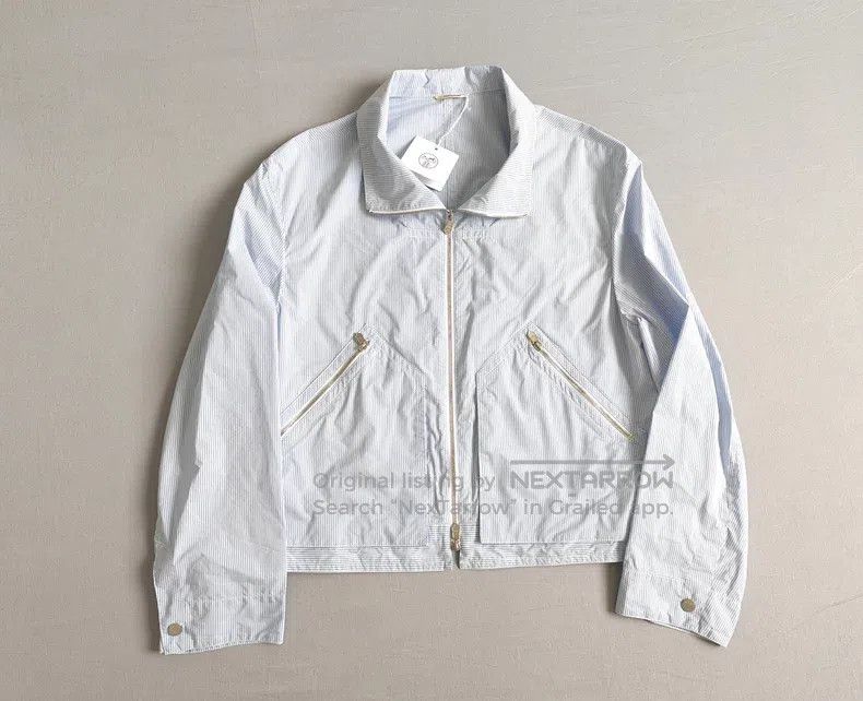 Hermes Hermes Men's jacket, light blue striped, 45% cotton + 55% Size US M / EU 48-50 / 2 - 2 Thumbnail