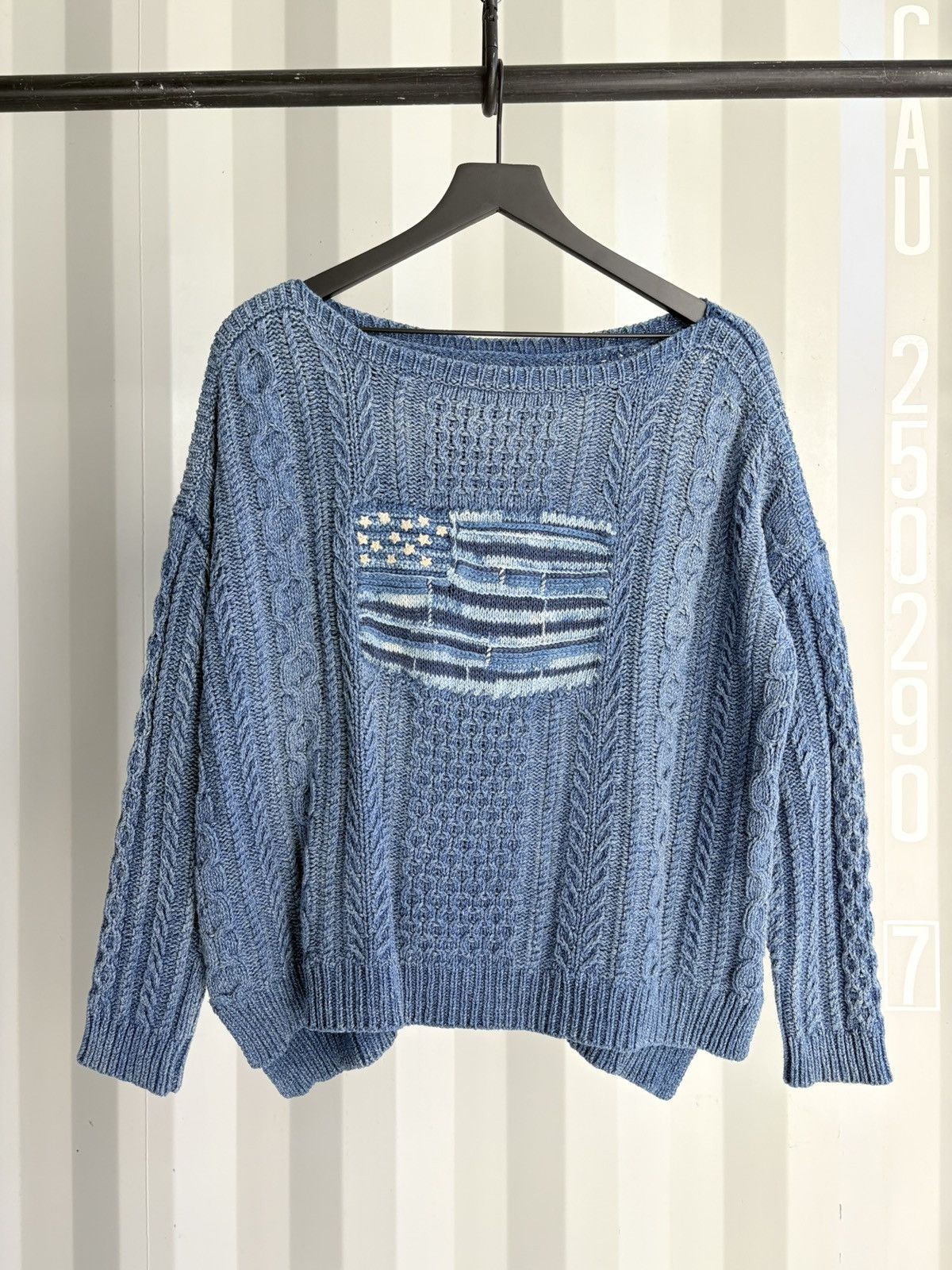 Vintage Vintage American Flag Knit Sweater 90s Size US S / EU 44-46 / 1 - 1 Thumbnail