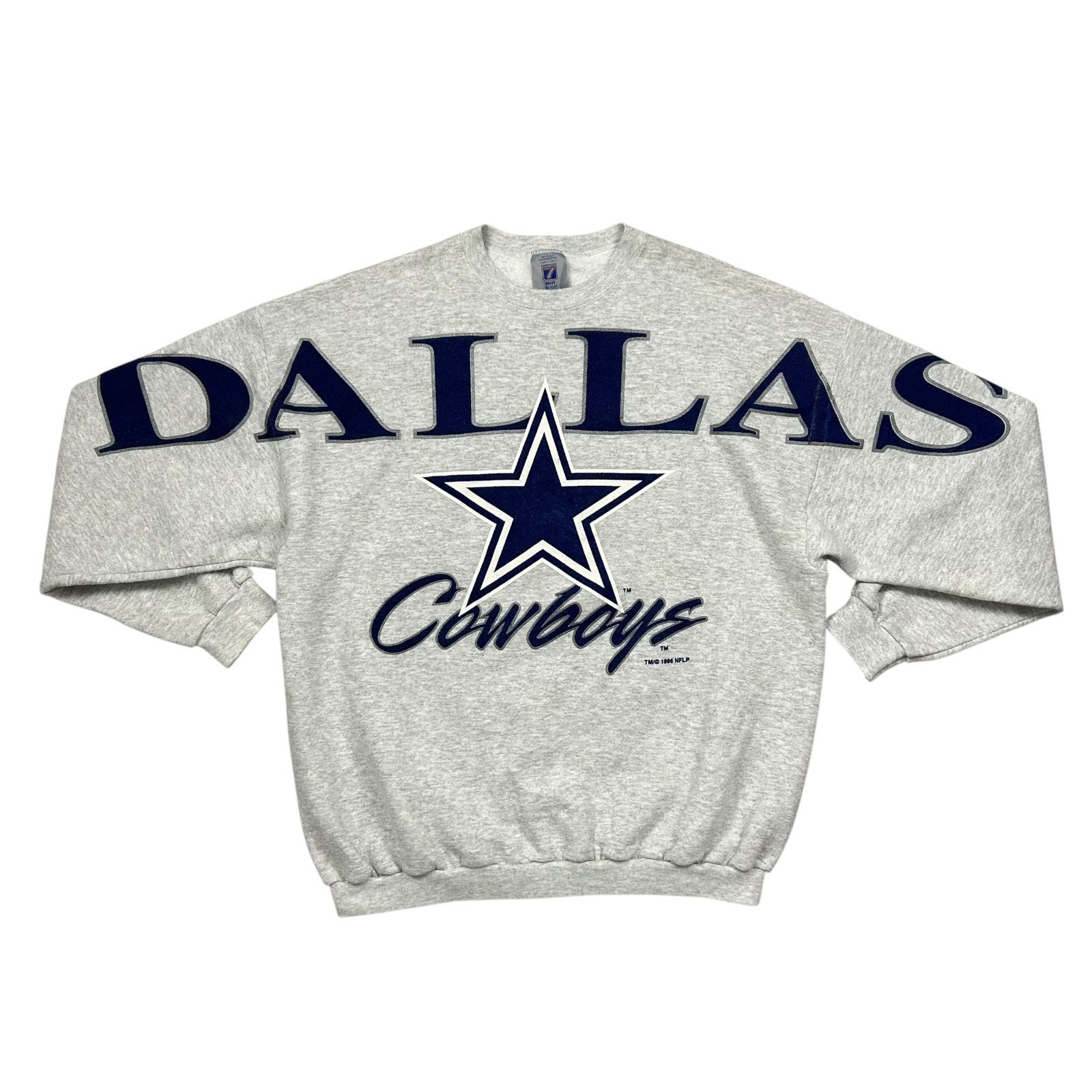 NFL VTG 90s DALLAS COWBOYS 1996 LOGO 7 SWEATSHIRT SPELL OUT Size US XL / EU 56 / 4 - 1 Thumbnail