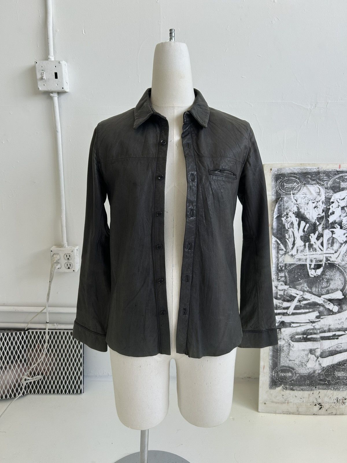 Isamu Katayama Backlash Vintage Leather shirt Size US S / EU 44-46 / 1 - 2 Thumbnail