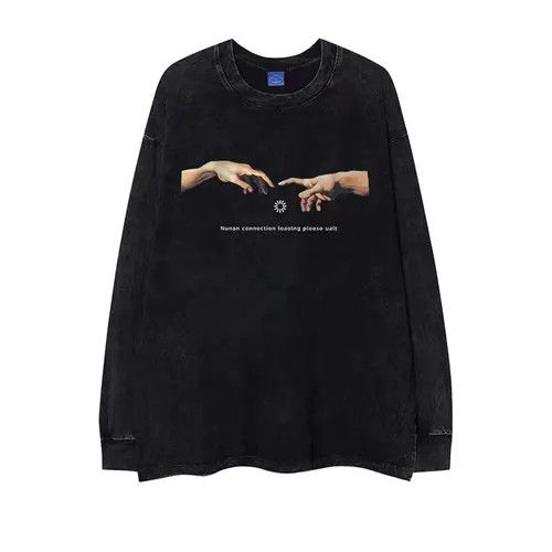 Japanese Brand Vintage Hip Hop Hand Printed Aged Long Sleeve T-Shirt Size US XL / EU 56 / 4 - 7 Thumbnail
