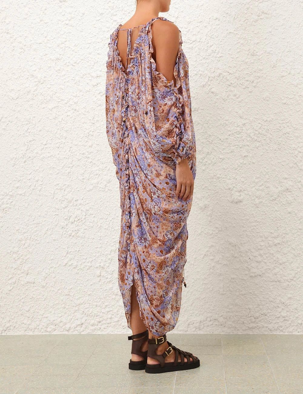 Zimmermann oc11z0226 Dawning Plunge Billow DressIn Multicolor Size L / US 10 / IT 46 - 4 Thumbnail