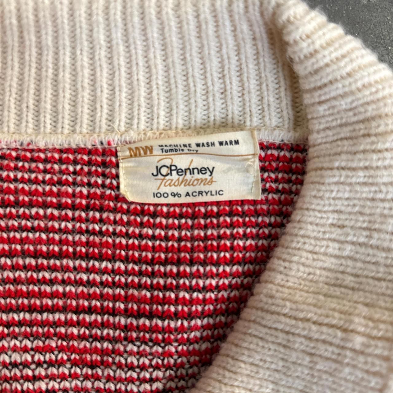 JCPenney Cute vintage JC Penny 60s/70s white and red sweater vest Size M / US 6-8 / IT 42-44 - 2 Thumbnail