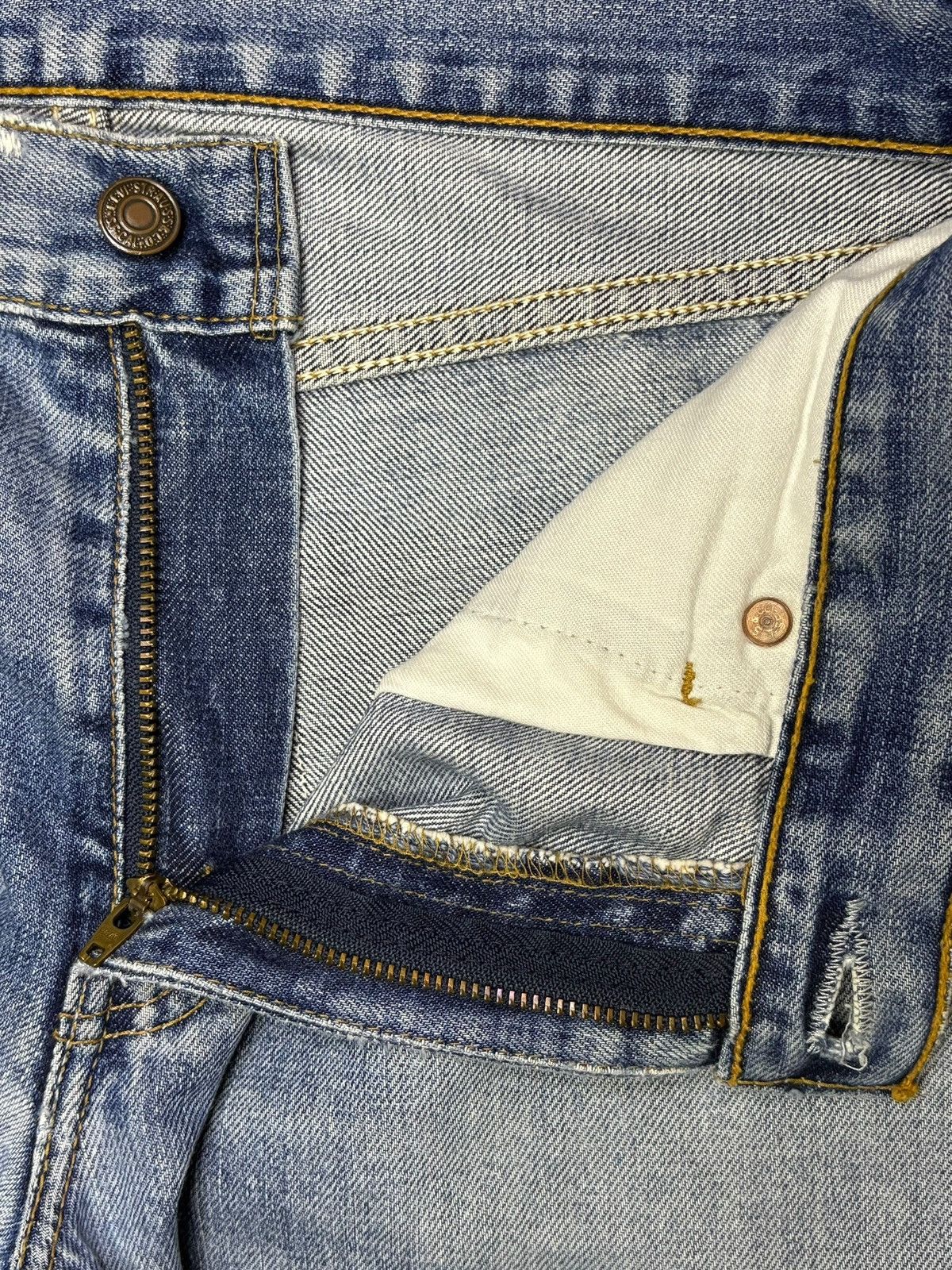 Levi's Vintage 90s Levis 506 Blue Wash Loose Baggy Jeans Size US 29 - 9 Thumbnail