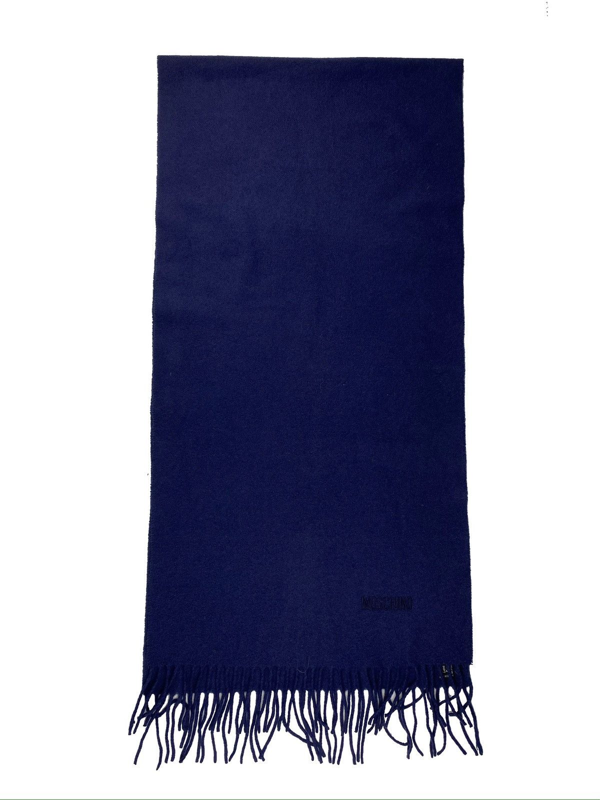 Moschino MOSCHINO UNISEX 100% MERINO WOOL BLUE SCARF MADE IN ITALY Size ONE SIZE - 6 Thumbnail