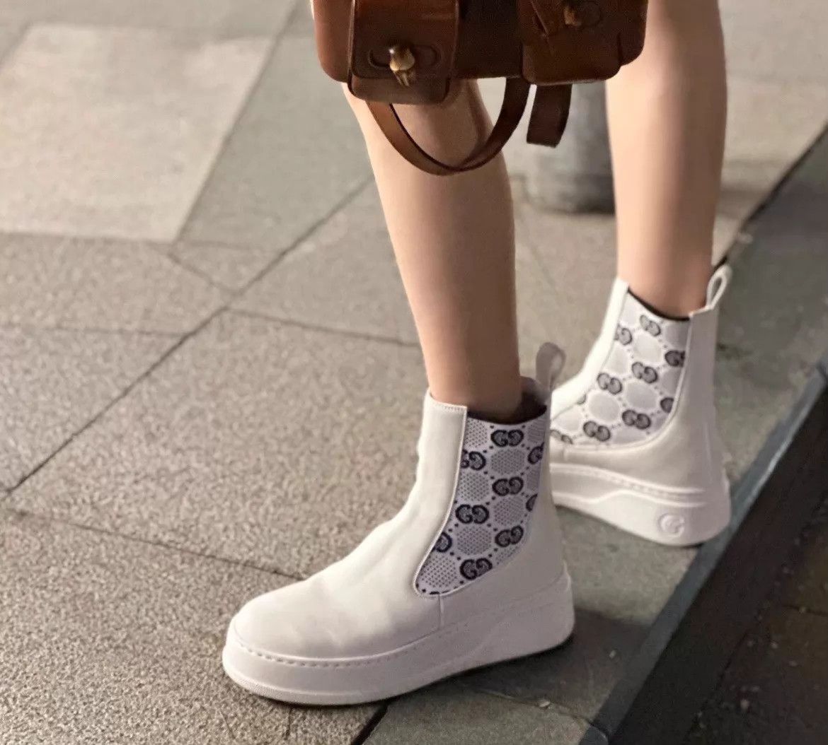 Gucci Gucci White GG Monogram Short Boots Size 41 Size US 8 / EU 41 - 7 Thumbnail