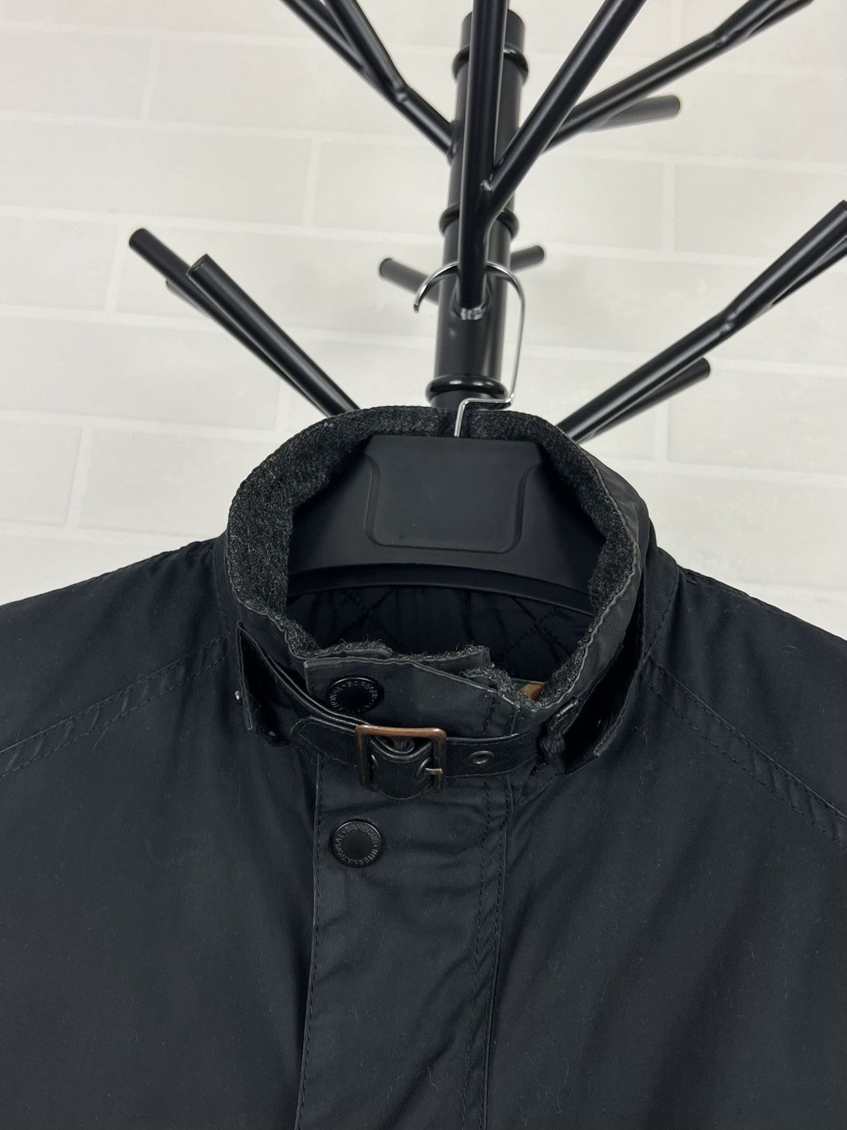 Barbour BARBOUR INTERNATIONAL Wax Jacket STRUTS Hand Logo Black Mens Size US XL / EU 56 / 4 - 6 Thumbnail
