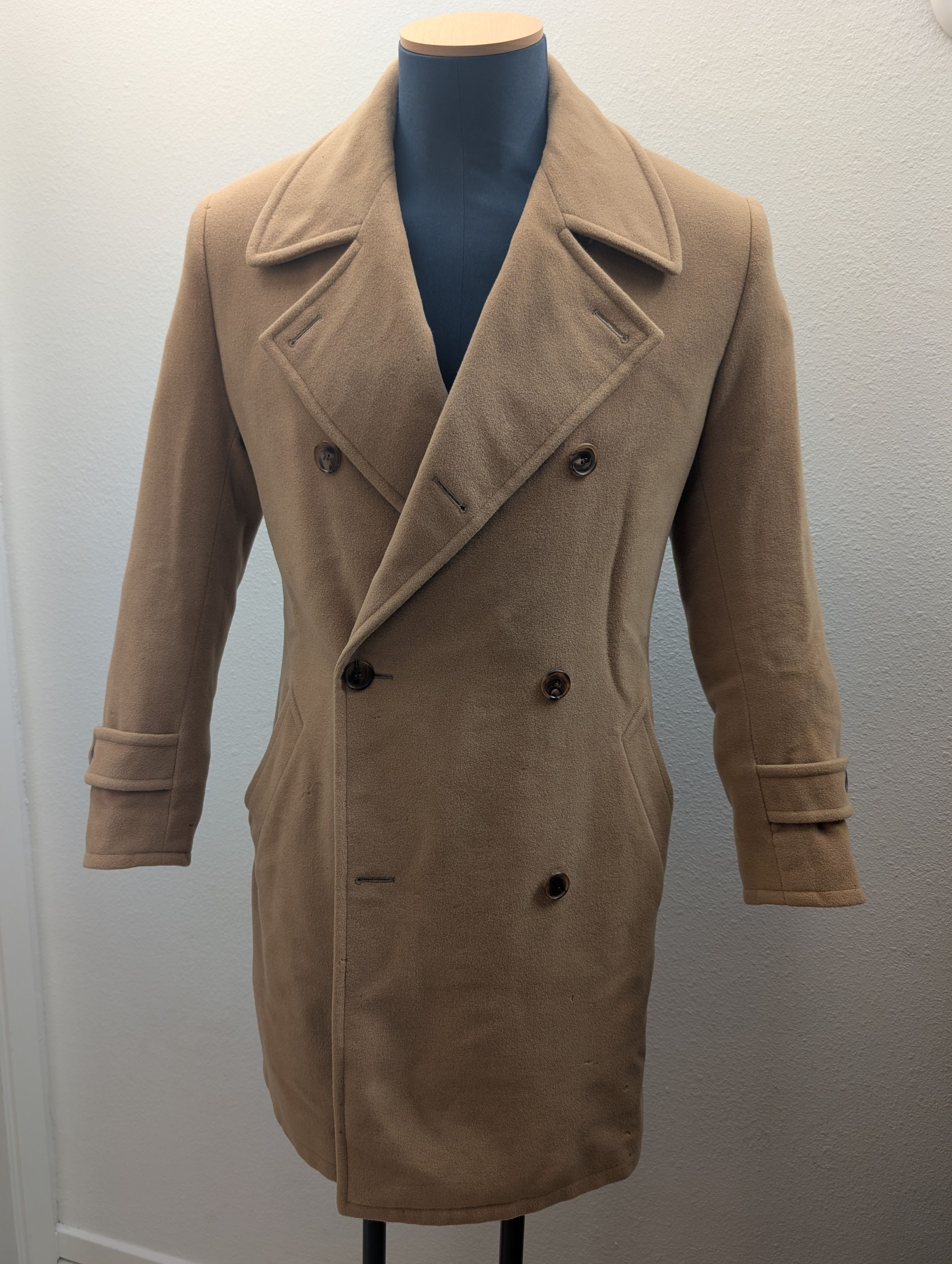 Hermes Men's Hermès Angora Cashmere Double Breasted Coat Size US M / EU 48-50 / 2 - 1 Thumbnail