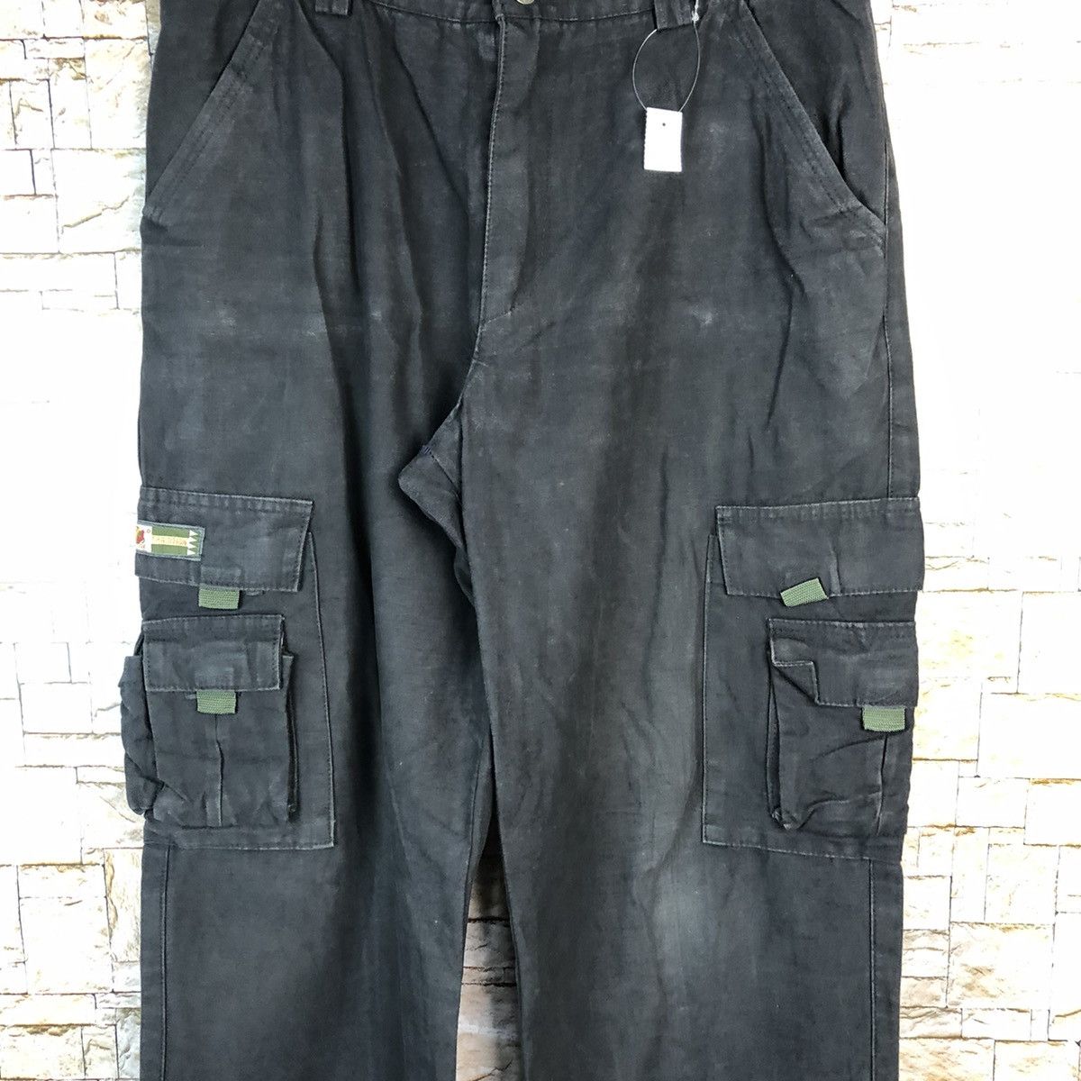 Japanese Brand ZMJ Black Cargo utility tactical Multipocket Pants #A986 Size US 34 / EU 50 - 5 Thumbnail