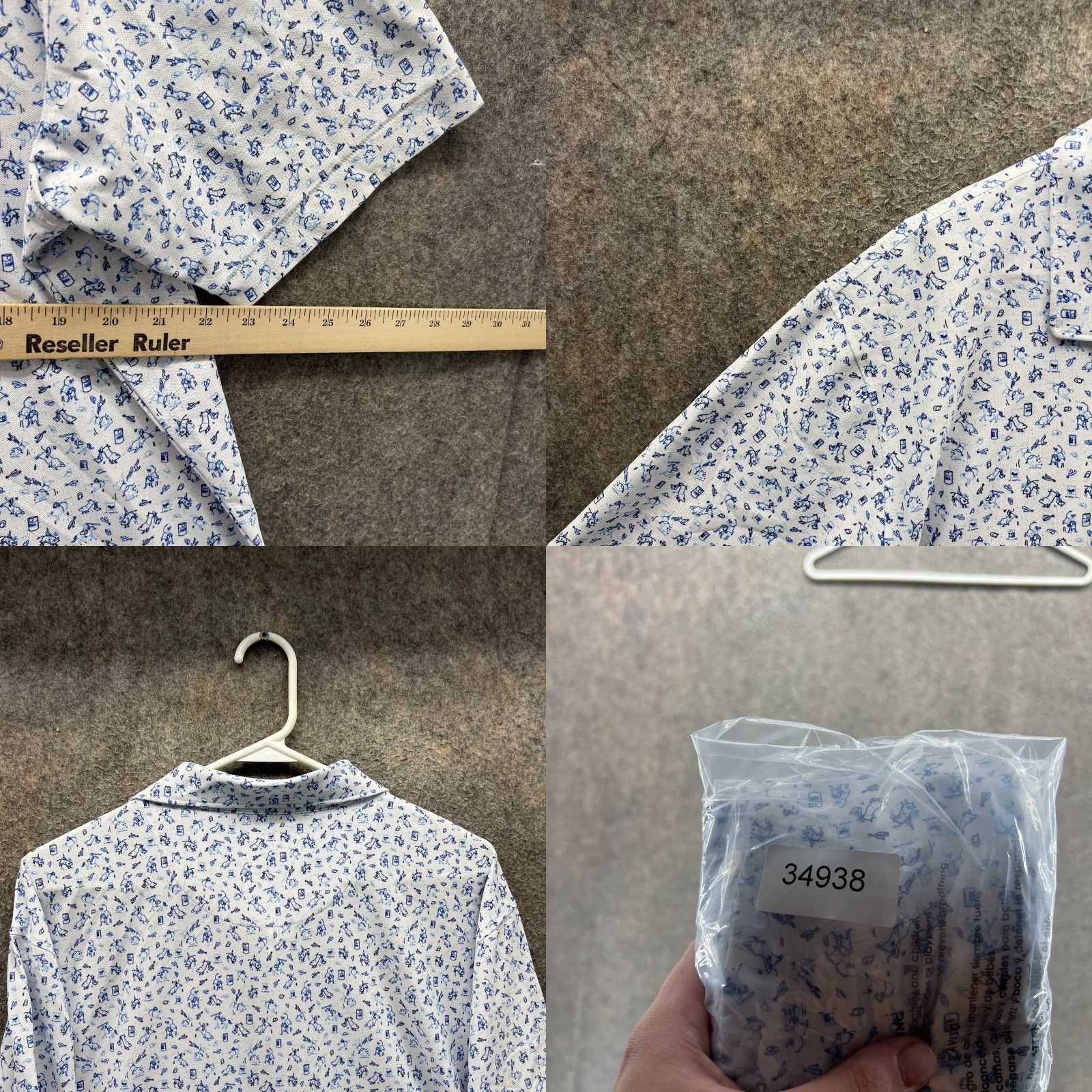 Peter Millar Peter Millar Polo Shirt Mens XL Blue Striped Short Sleeve Button-Up All Seasons Regular Fit Size US XL / EU 56 / 4 - 8 Thumbnail