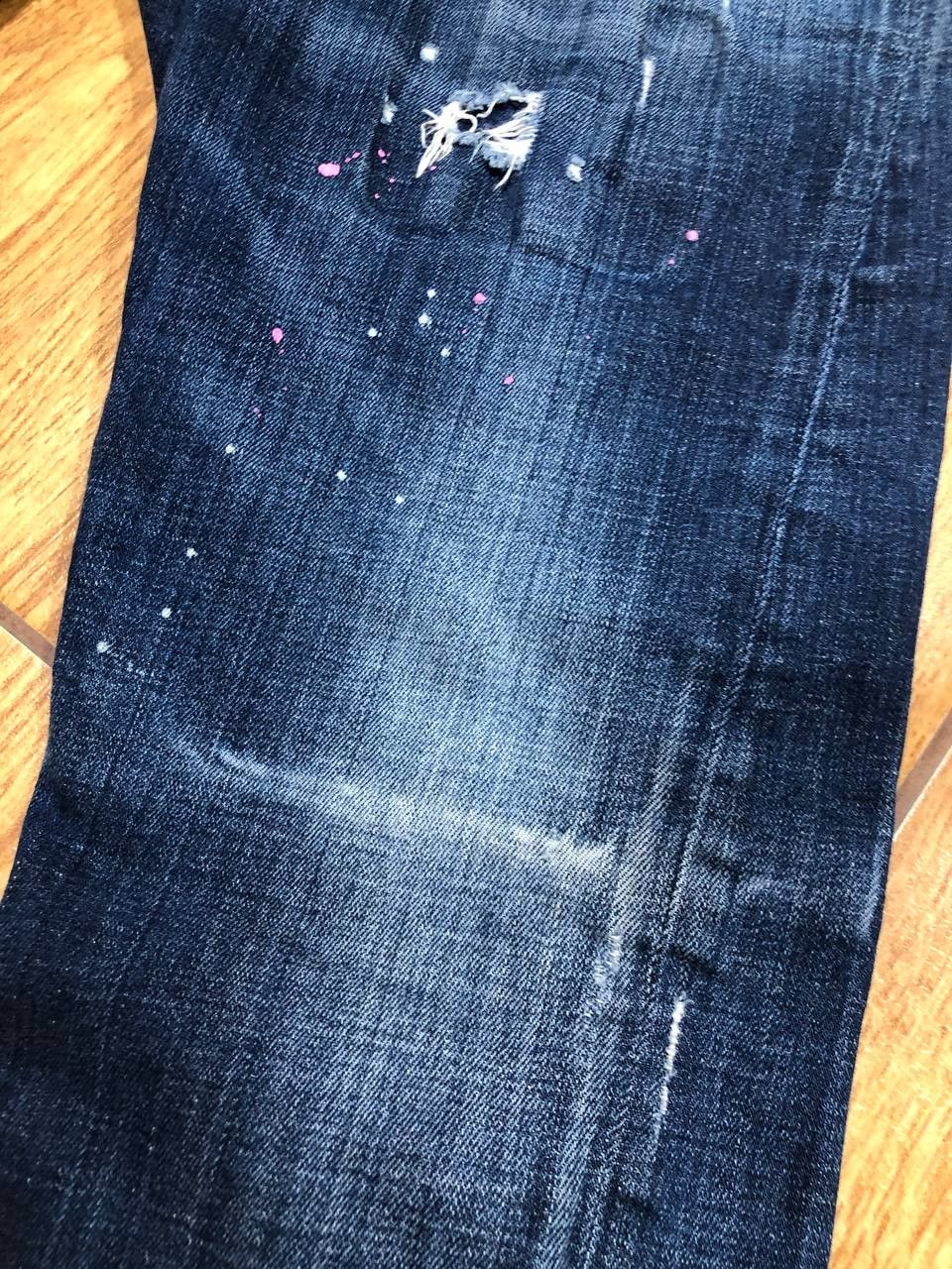 Dsquared2 DSQUARED2 Distressed Slim Fit Stretch Denim Light Wash Jeans Size US 32 / EU 48 - 16 Thumbnail