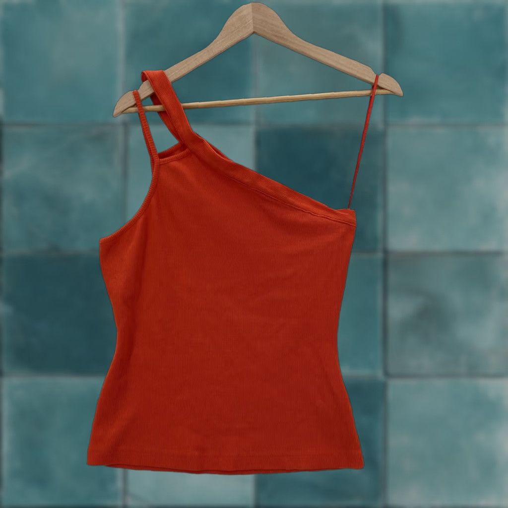 Vintage Maeve Top Womens Medium Orange One Shoulder Tank Camisole Size M / US 6-8 / IT 42-44 - 1 Thumbnail