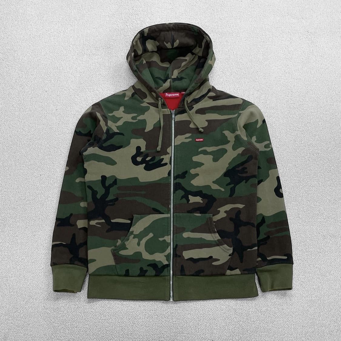 Supreme Mini Box Logo Camo Thermal Lined Zip Hoodie | Grailed