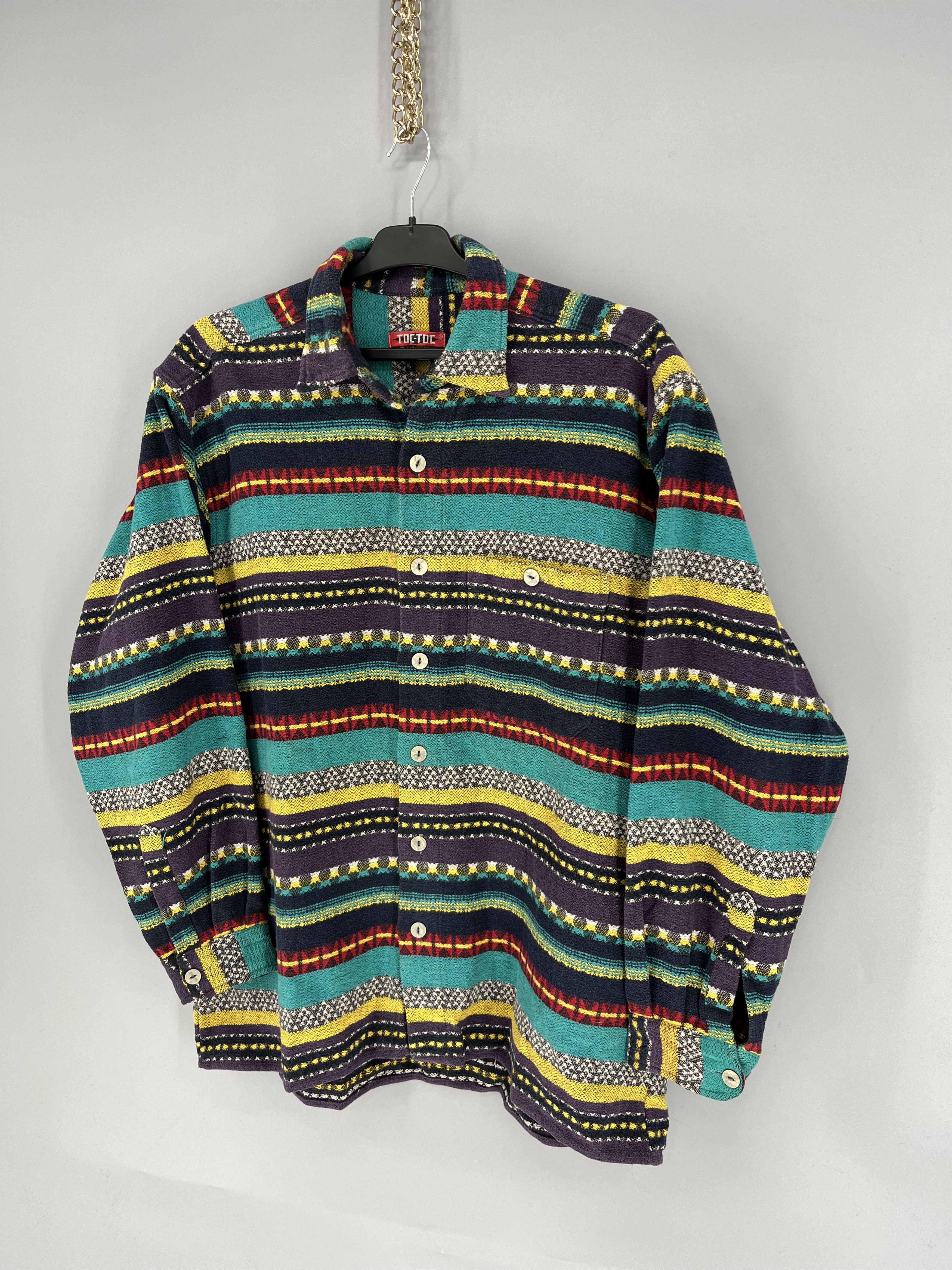 Japanese Brand 💥RARE💥Vintage Toc Toc Very Еhick Flannel Coogi Style Size US L / EU 52-54 / 3 - 3 Thumbnail