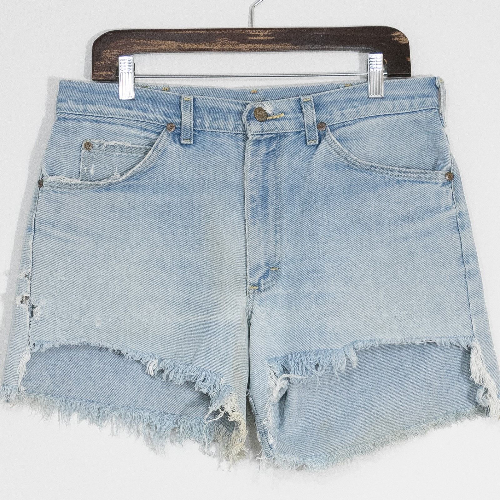 Lee Vintage 80s Lee Cutoff Jean Shorts 32 Waist - Distressed Size US 32 / EU 48 - 2 Thumbnail