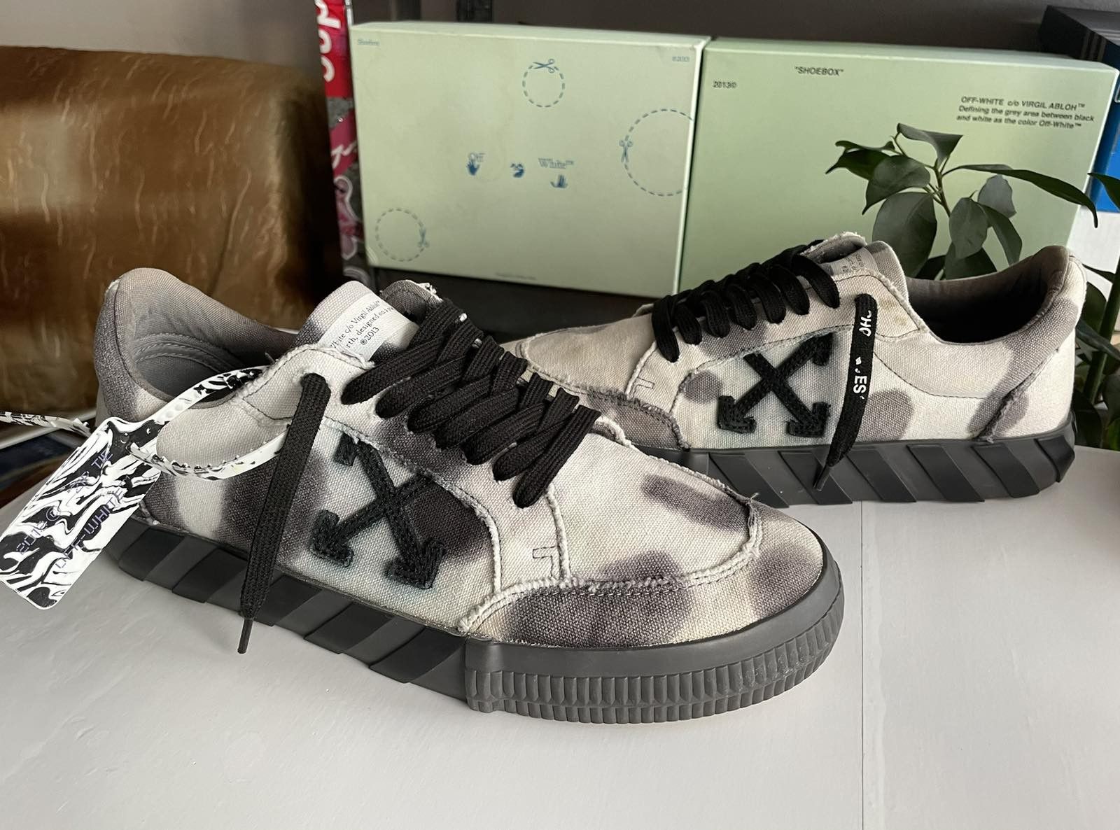 Off-White Tie Dye Vulcanized Canvas Low Sneakers FW20 Shoes