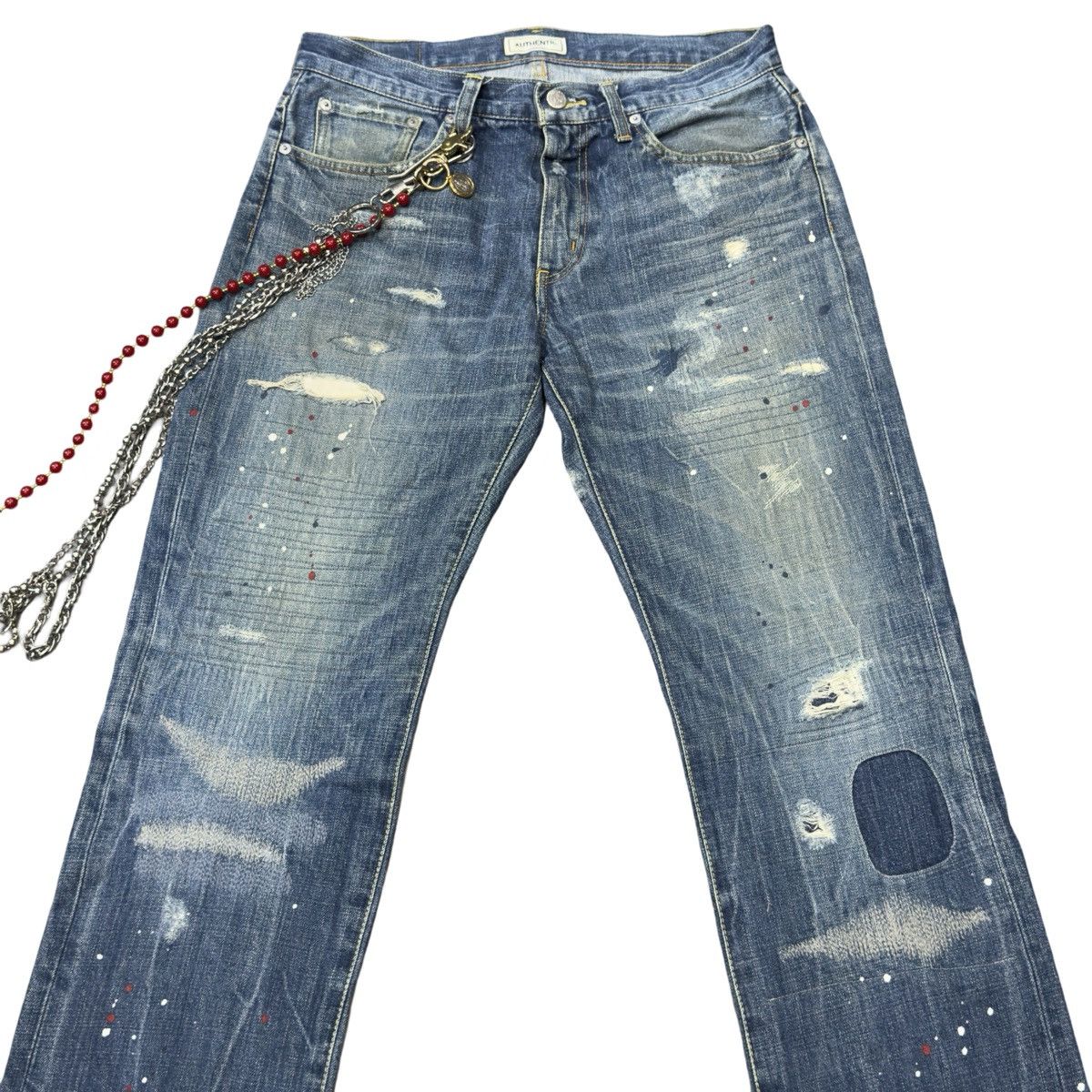 Sophnet. hiroshi fujiwara x sophnet distressed denim jeans Size US 32 / EU 48 - 8 Thumbnail