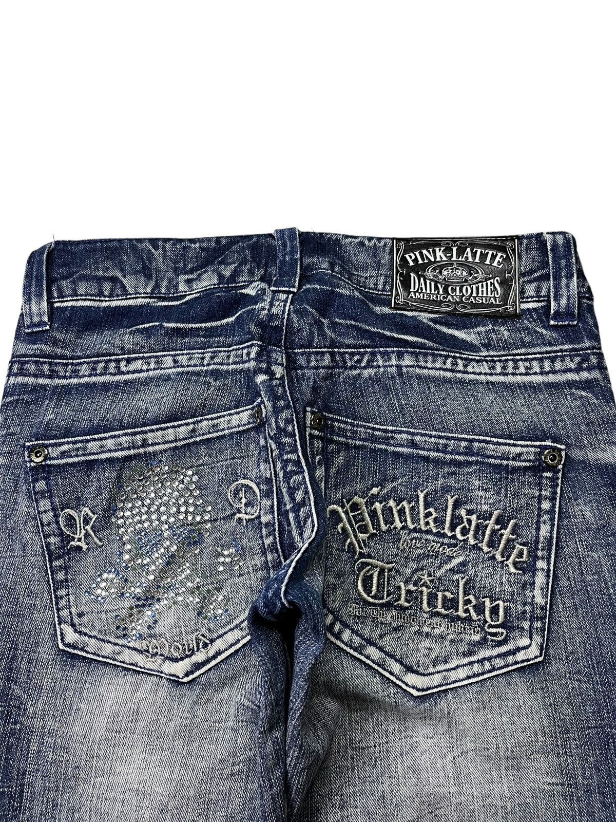 Japanese Brand × Kapital Vintage Japanese Brand Acid Wash Punk Ripped Patched Jeans Size 29" - 8 Thumbnail