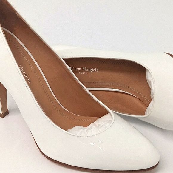 Maison Margiela Maison Margiela White Patent Leather Court Pumps -EU40 Size US 10 / IT 40 - 6 Thumbnail