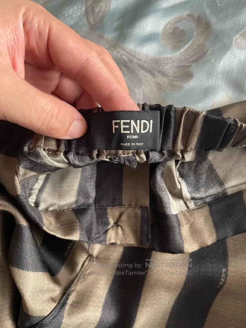 Fendi Fendi Men's Pants with Classic Black and Brown Stripe Patt Size US 32 / EU 48 - 5 Thumbnail