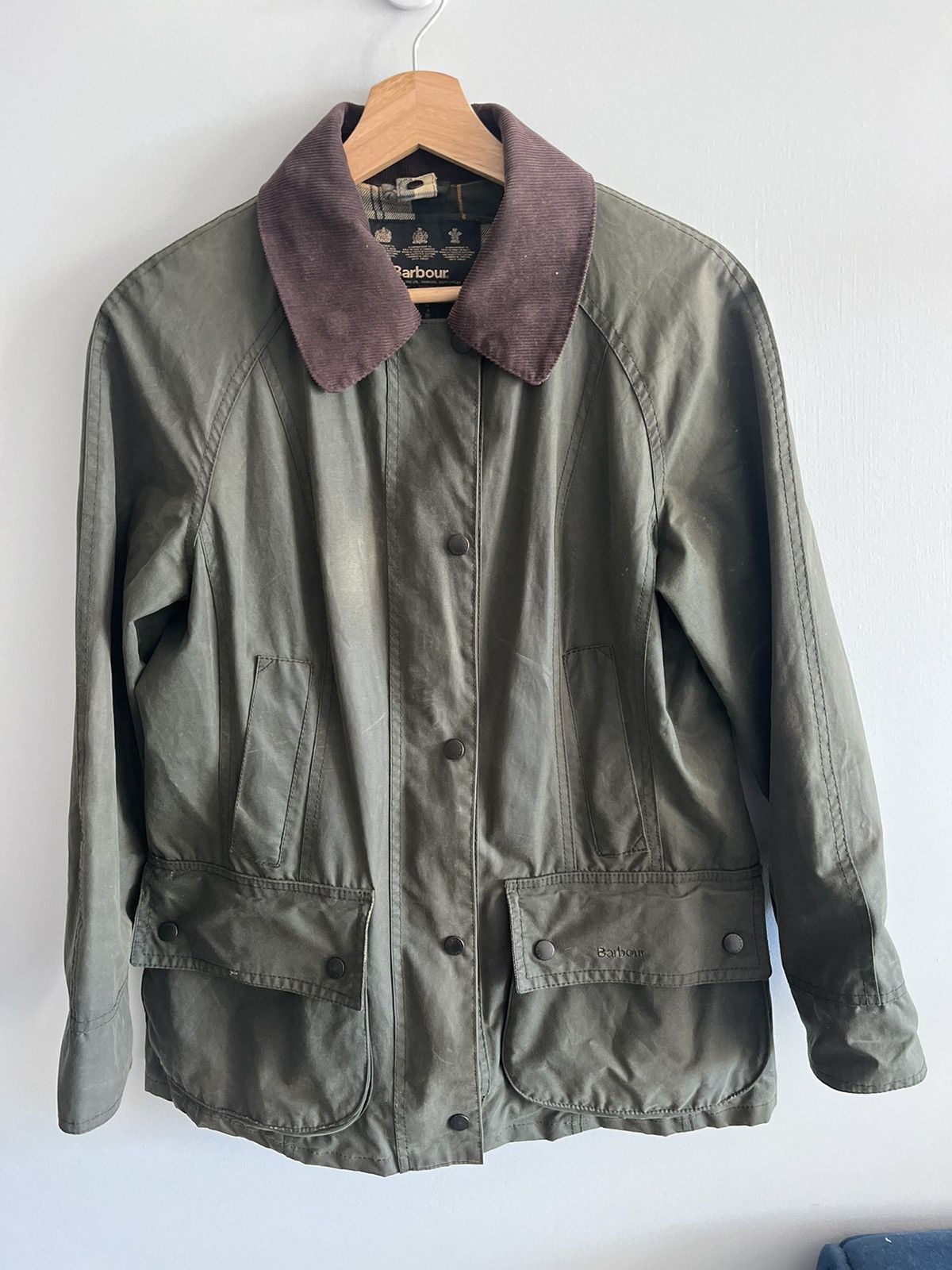 Barbour Barbour Waxed Olive Green Jacket Size M / US 6-8 / IT 42-44 - 1 Thumbnail