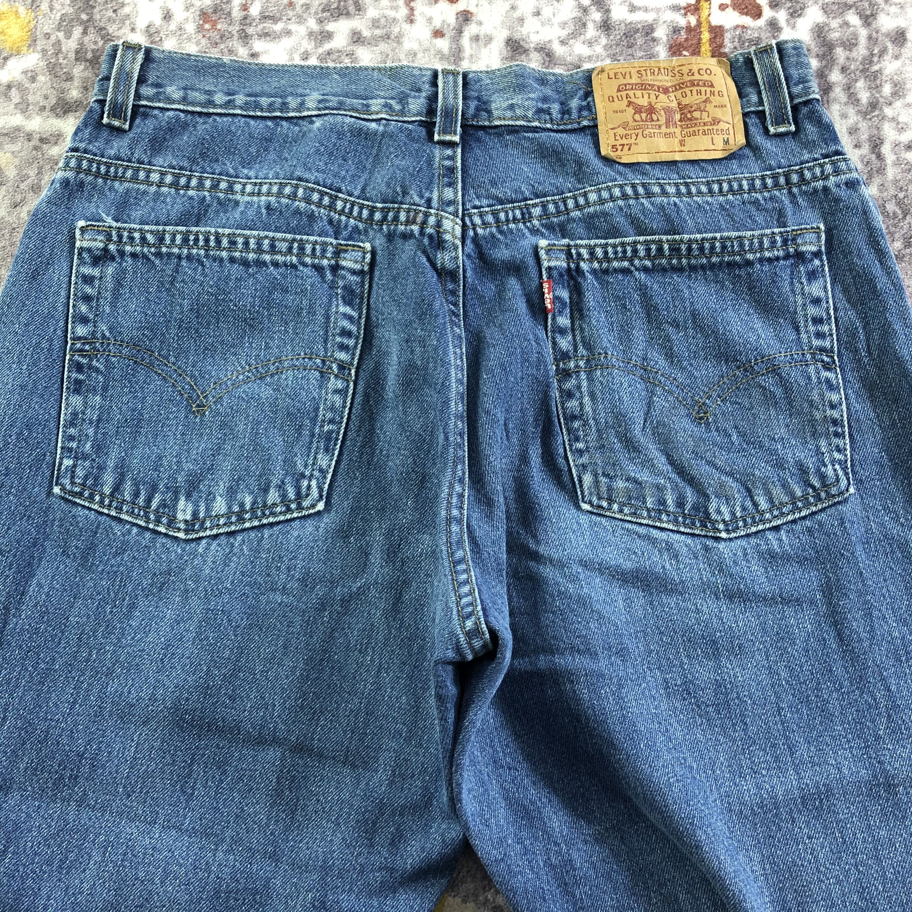 Levi's × Vintage Vintage 90s Blue Wash Levis 577 Jeans-JM3455 Size US 32 / EU 48 - 5 Thumbnail